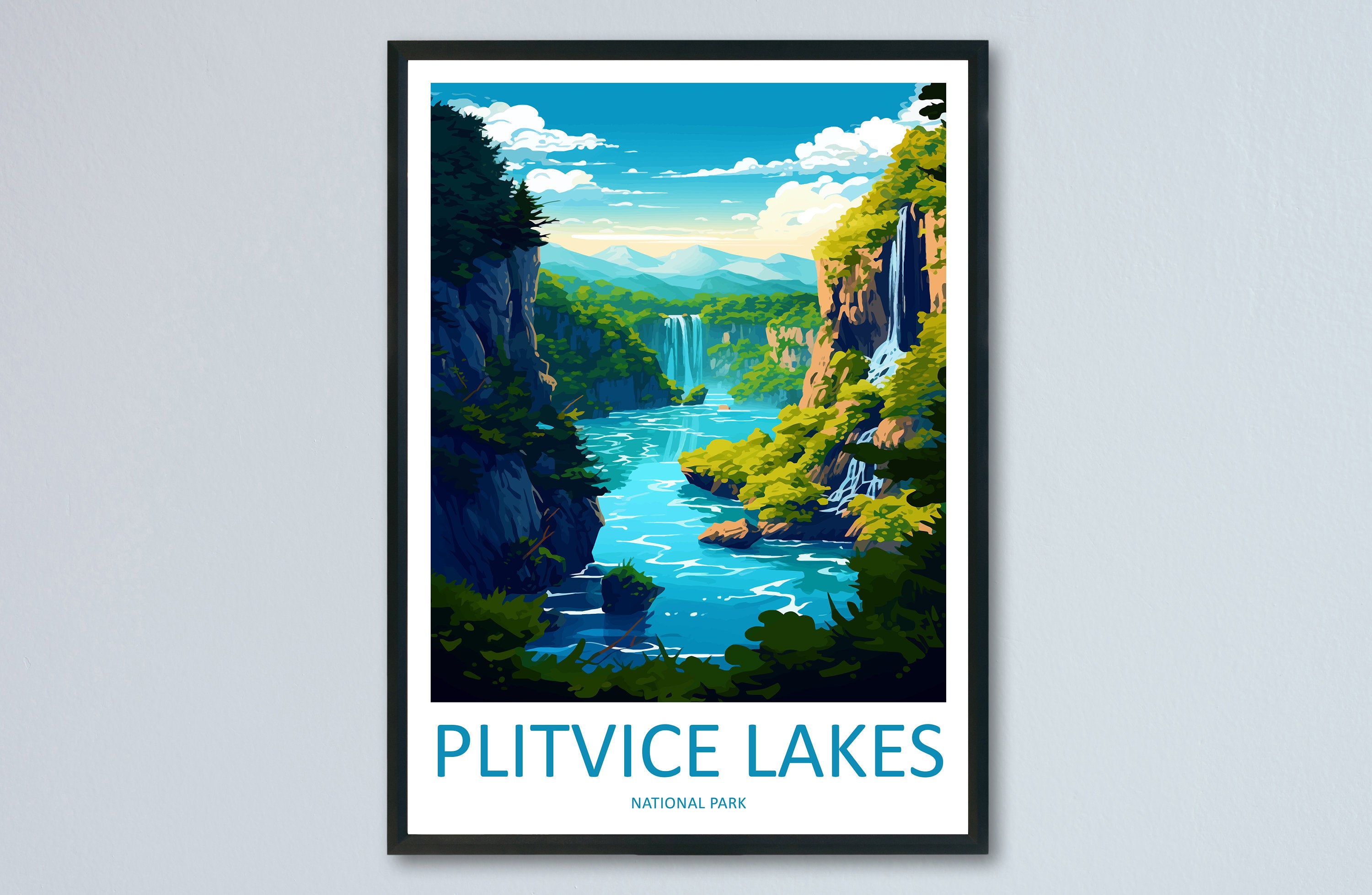 Plitvice Lake National Park Travel Print Plitvice Park Home Décor Croatia Art Print Plitvice Lake Wall Print For Croatia National Park Gift
