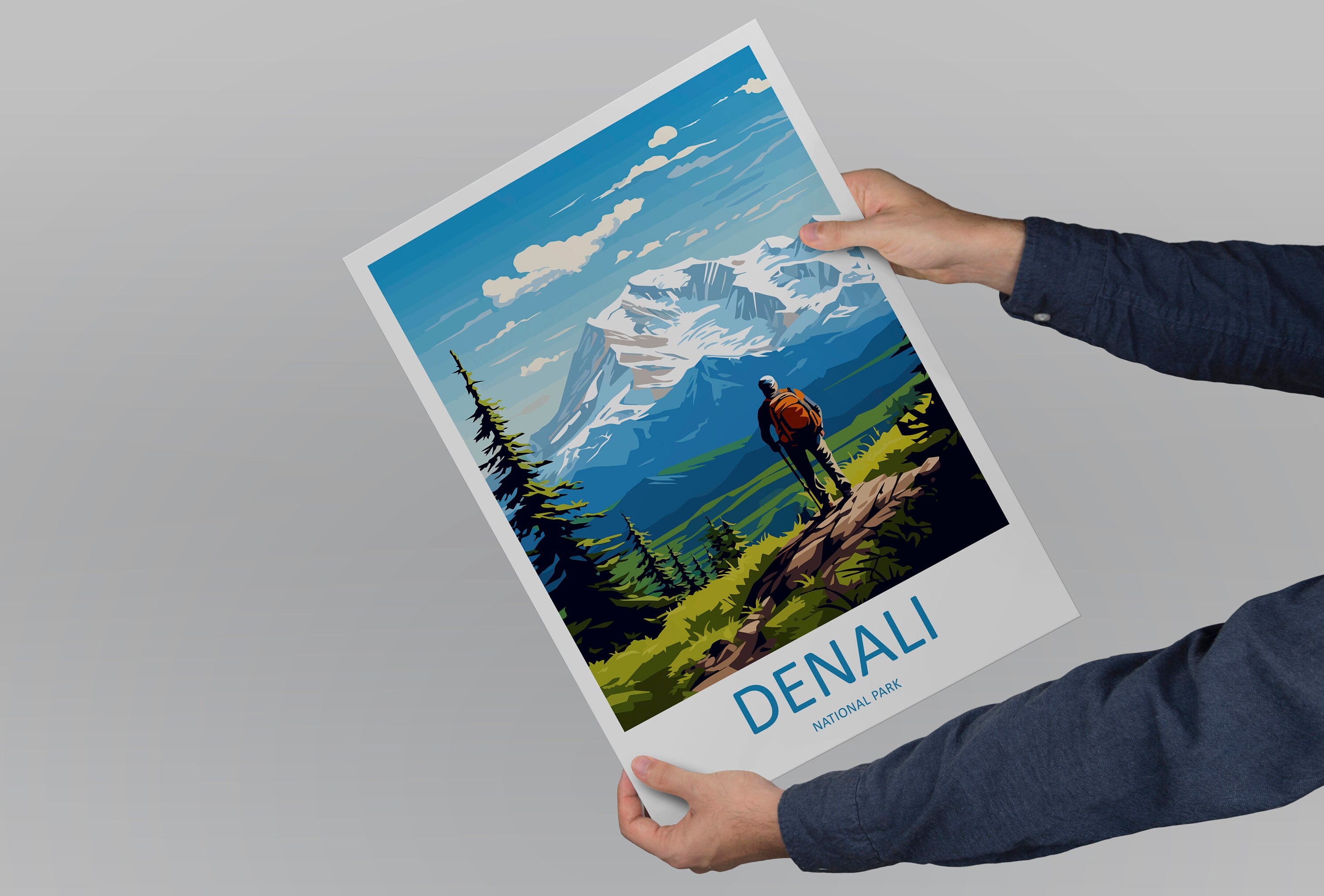 Denali National Park Travel Print Wall Art Denali National Park Wall Hanging Home Décor Denali National Park Gift Art Lovers