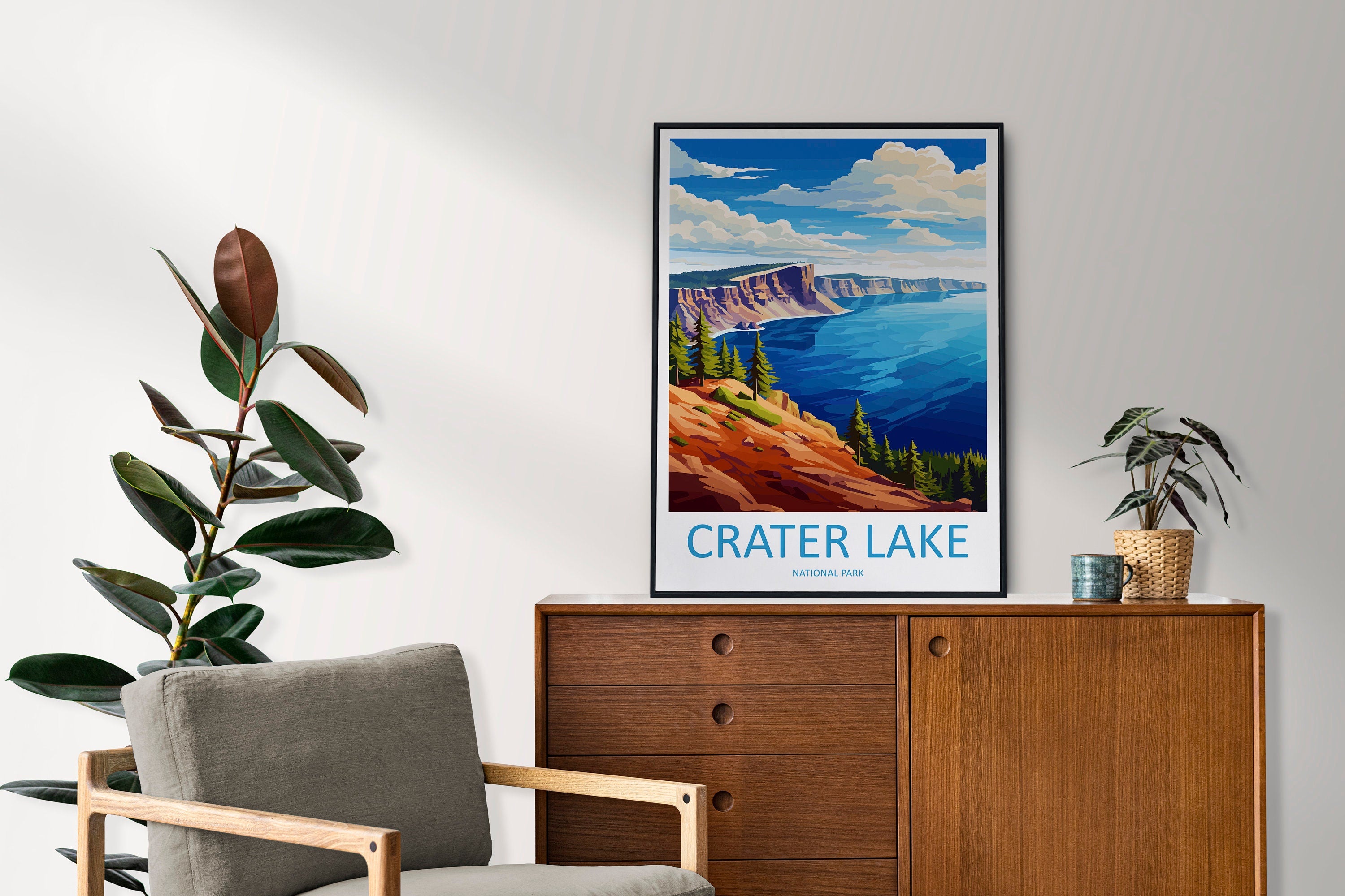 Crater Lake National Park Travel Print Wall Art Crater Lake National Park Wall Hanging Home Décor Crater Lake National Park Gift Art