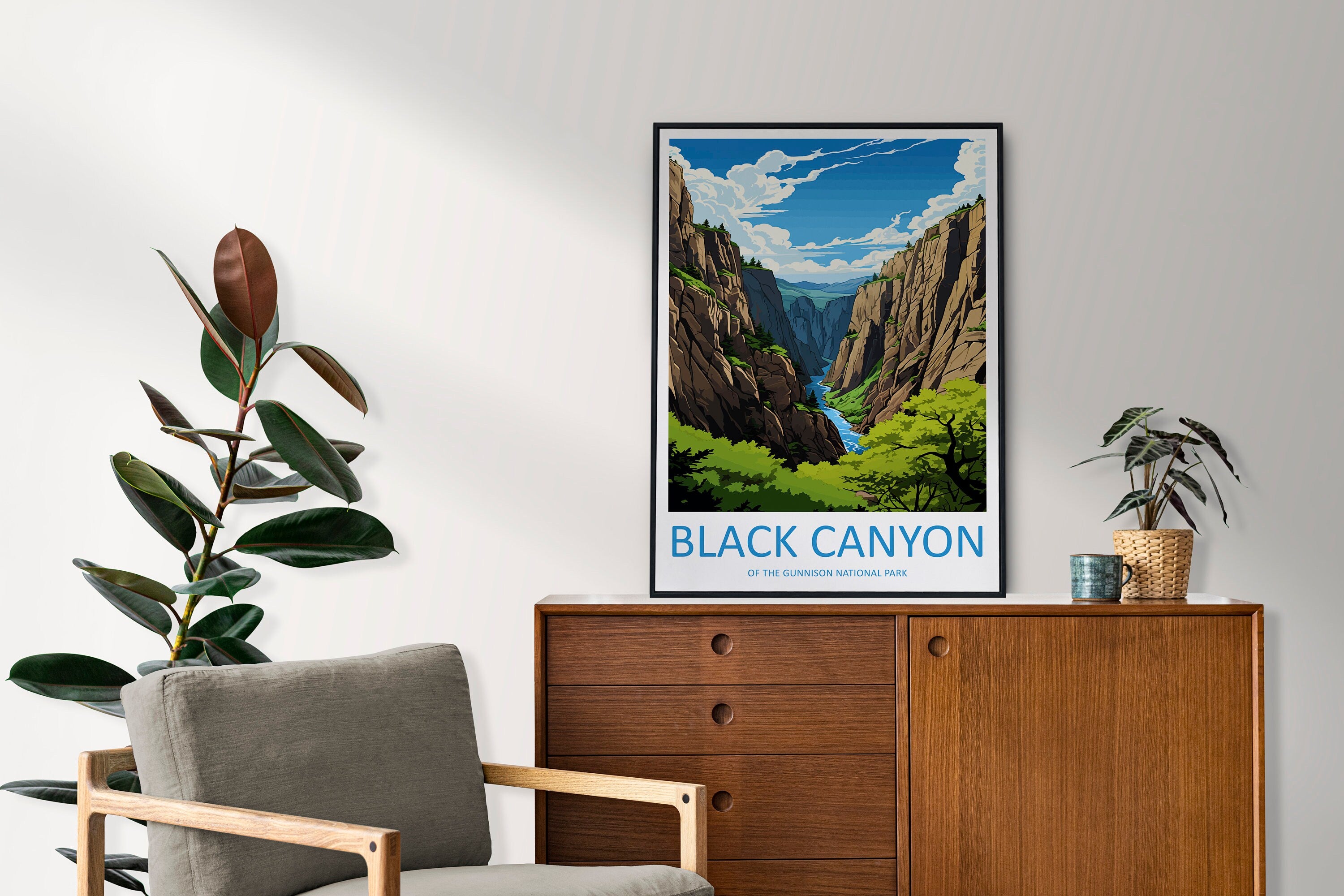 Black Canyon National Park Travel Print Wall Art Black Canyon Wall Hanging Home Décor Black Canyon Gift Art Lovers Colorado Art Lover Gift