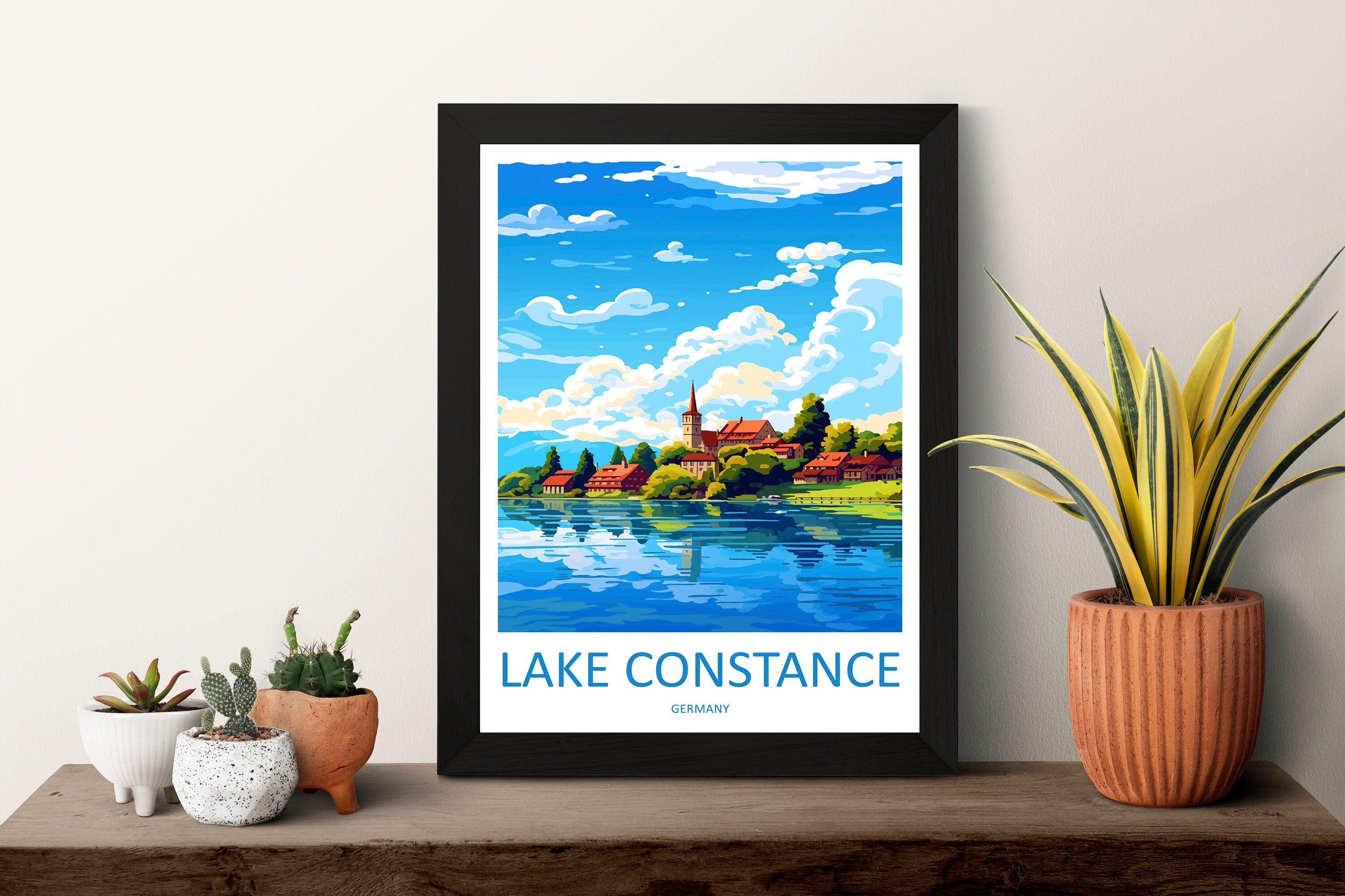 Lake Constance Print Lake Constance Home Decor Landscape Art Print Lake Constance Wall Art Nature Enthusiast Wall Hanging Lake Constance Art