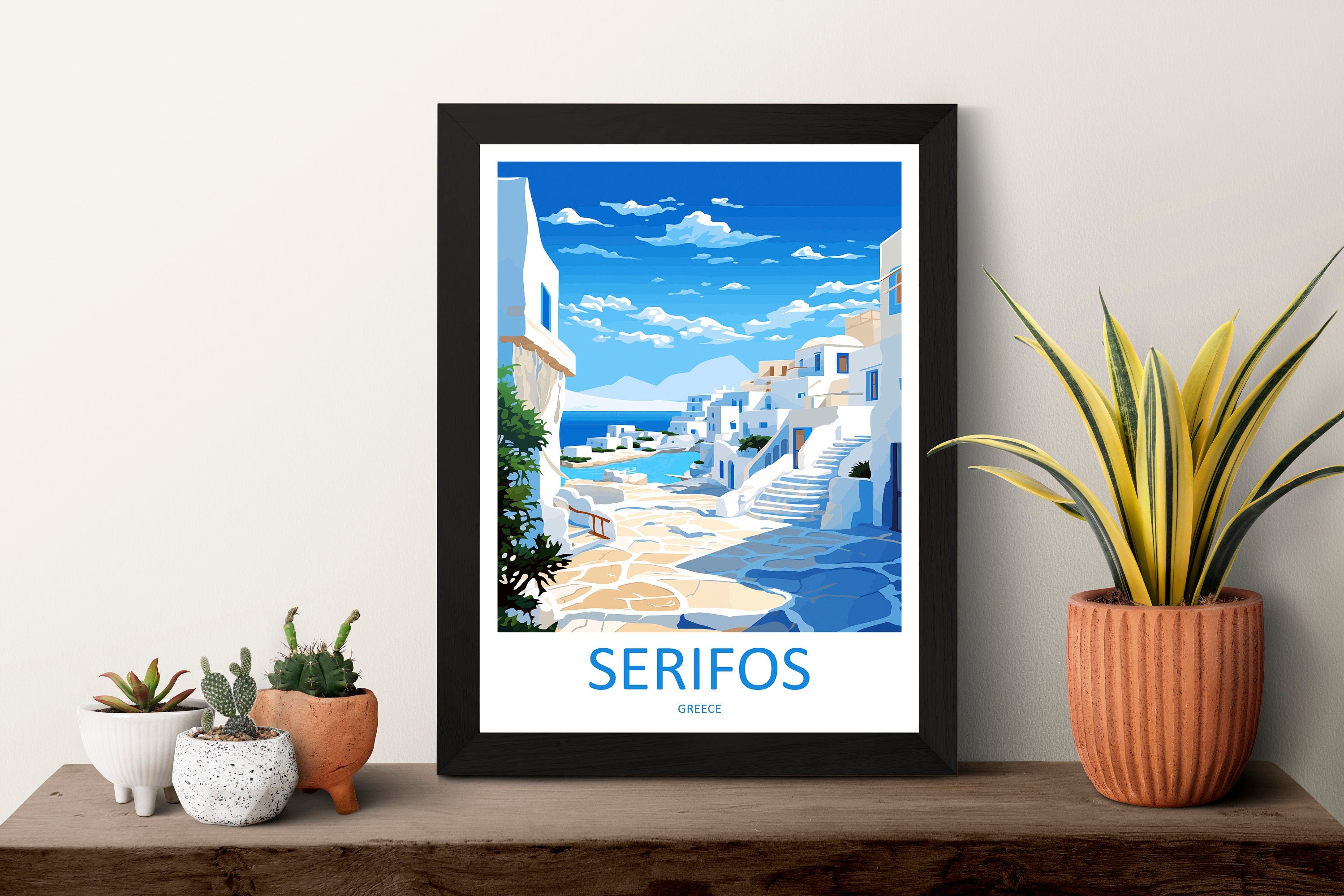 Serifos Travel Print Wall Art Serifos Greece Wall Hanging Home Decoration Serifos Gift Art Lovers Wall Art Print Serifos Greece Wall Art