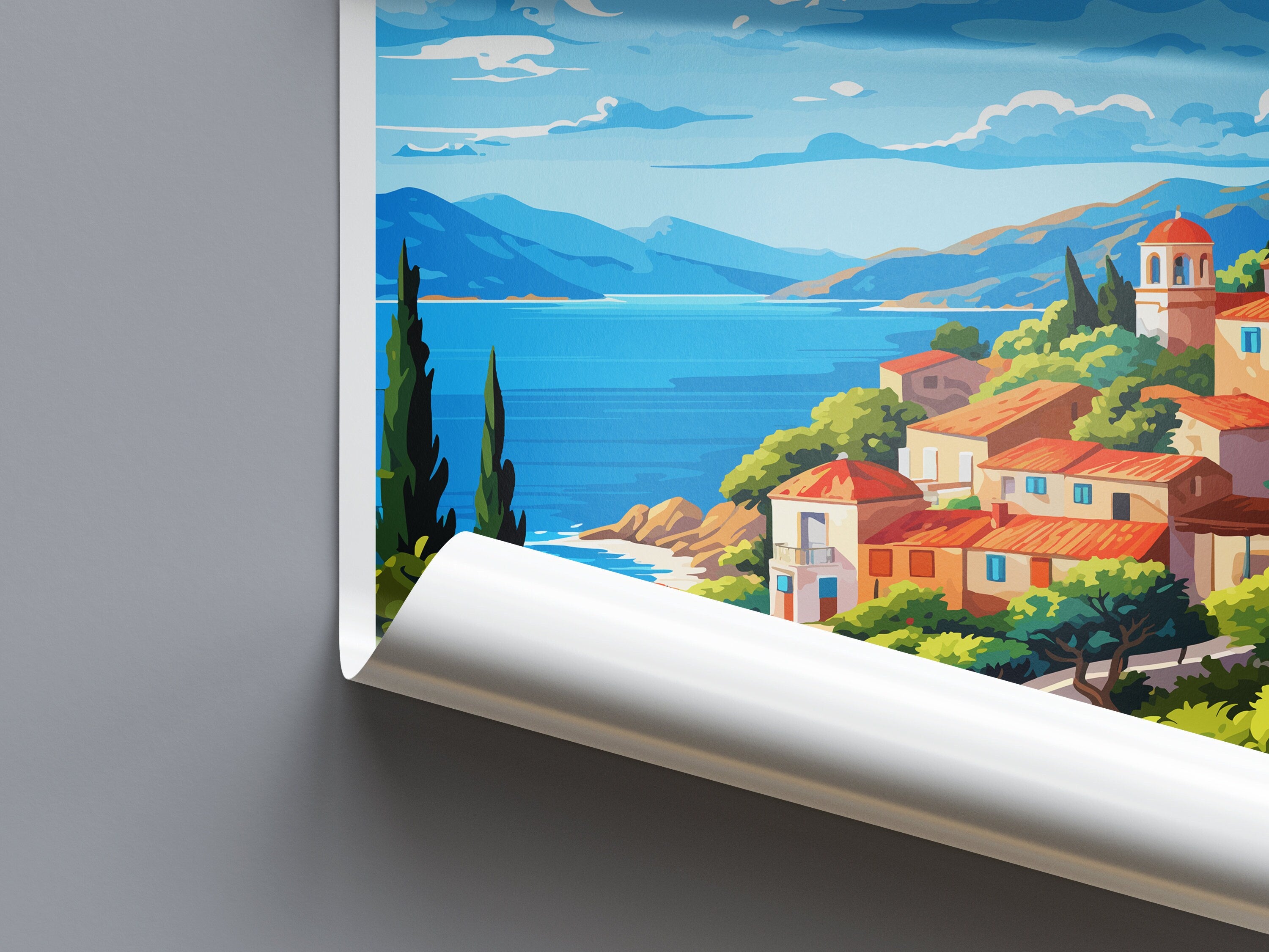 Samos Travel Print Wall Art Samos Greece Wall Hanging Home Decoration Samos Gift Art Lovers Wall Art Print Samos Greece Wall Poster Art