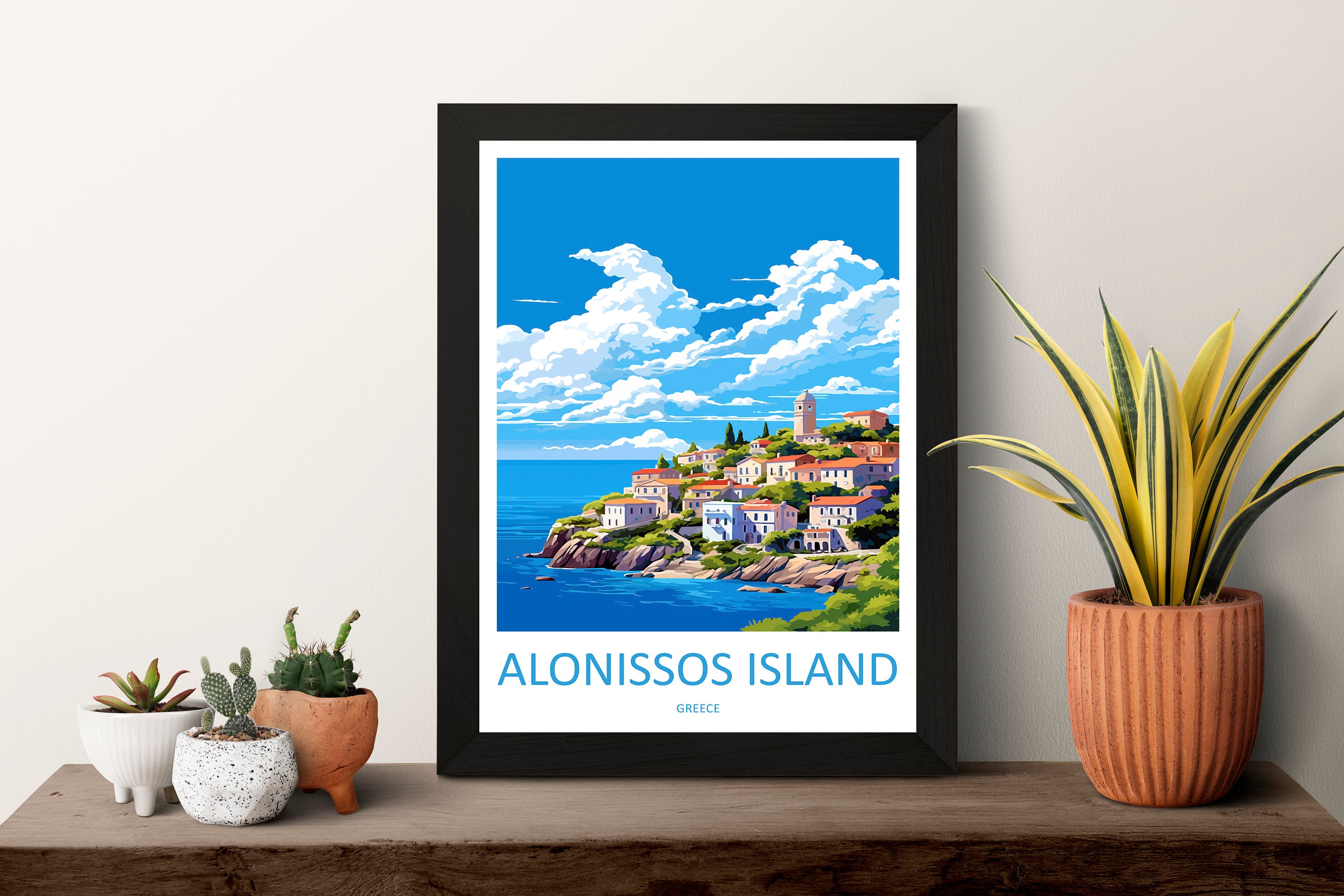 Alonissos Island Travel Print Wall Art Alonissos Island Wall Hanging Home Decoration Alonissos Island Gift Art Lovers Wall Art Print