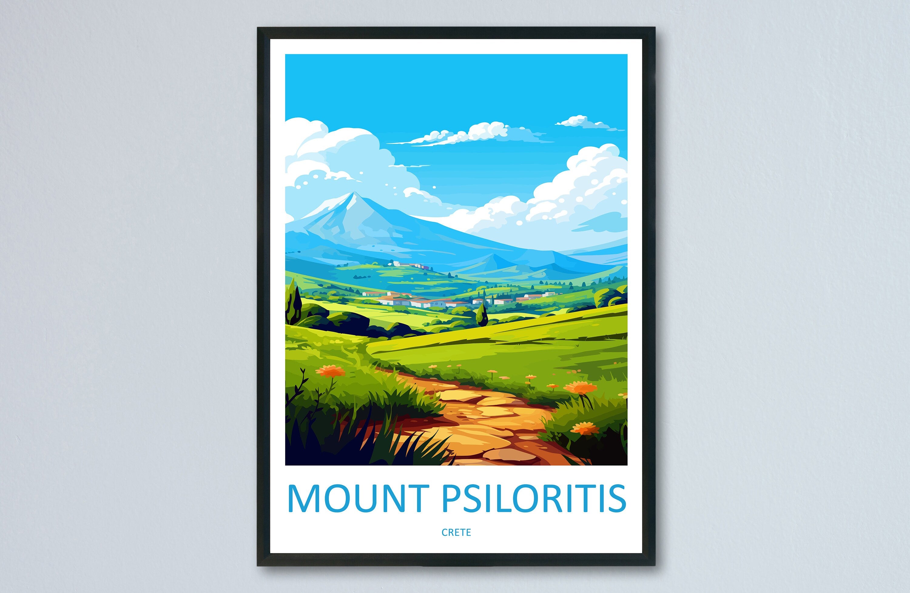 Mount Psiloritis Travel Print Wall Art Mount Psiloritis Wall Hanging Home Decor Mount Psiloritis Gift Art Lovers Wall Art Print Psiloritis