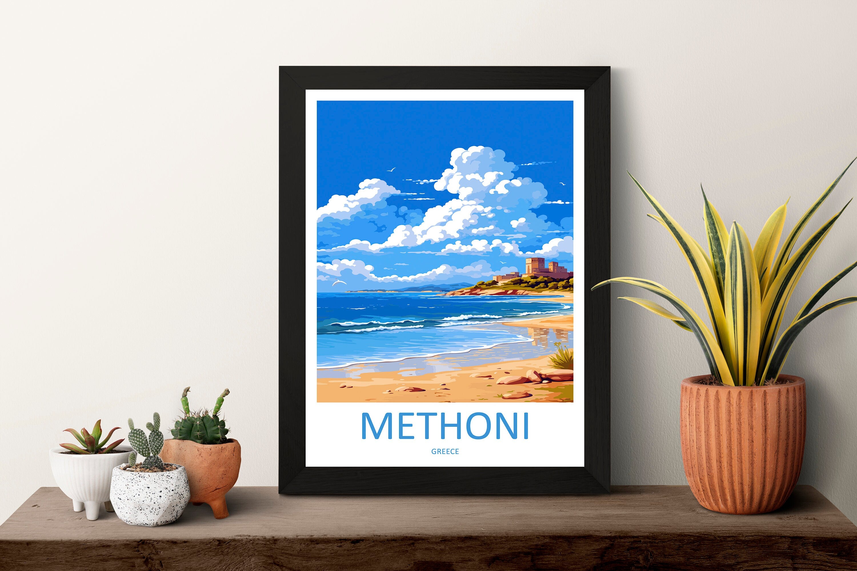 Methoni Travel Print Wall Art Methoni Greece Wall Hanging Home Decoration Methoni Gift Art Lovers Wall Art Print Methoni Greece Wall Art