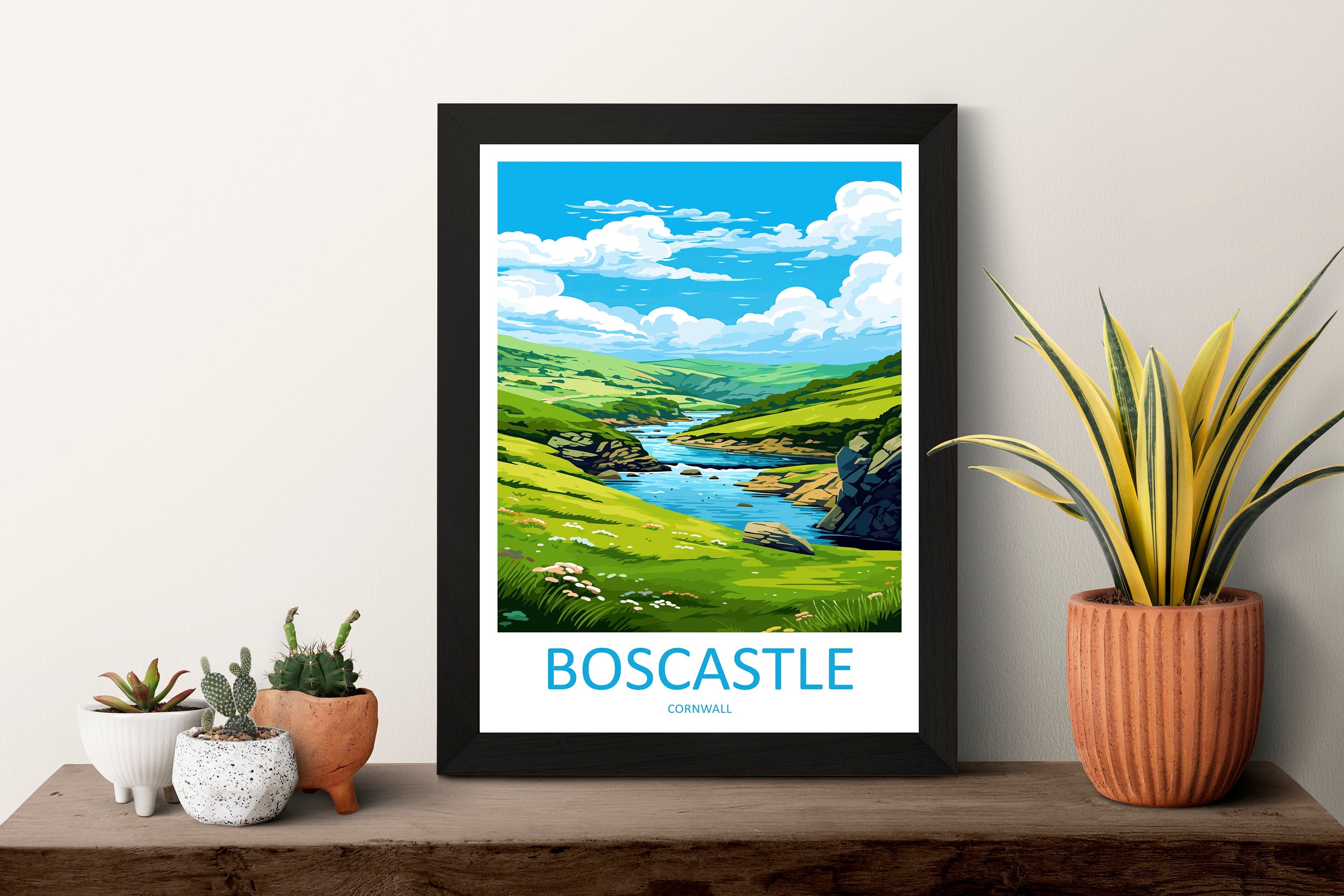 Boscastle Travel Print Wall Art Boscastle Wall Hanging Home Décor Boscastle Gift Art Lovers Cornwall Art Boscastle Gift