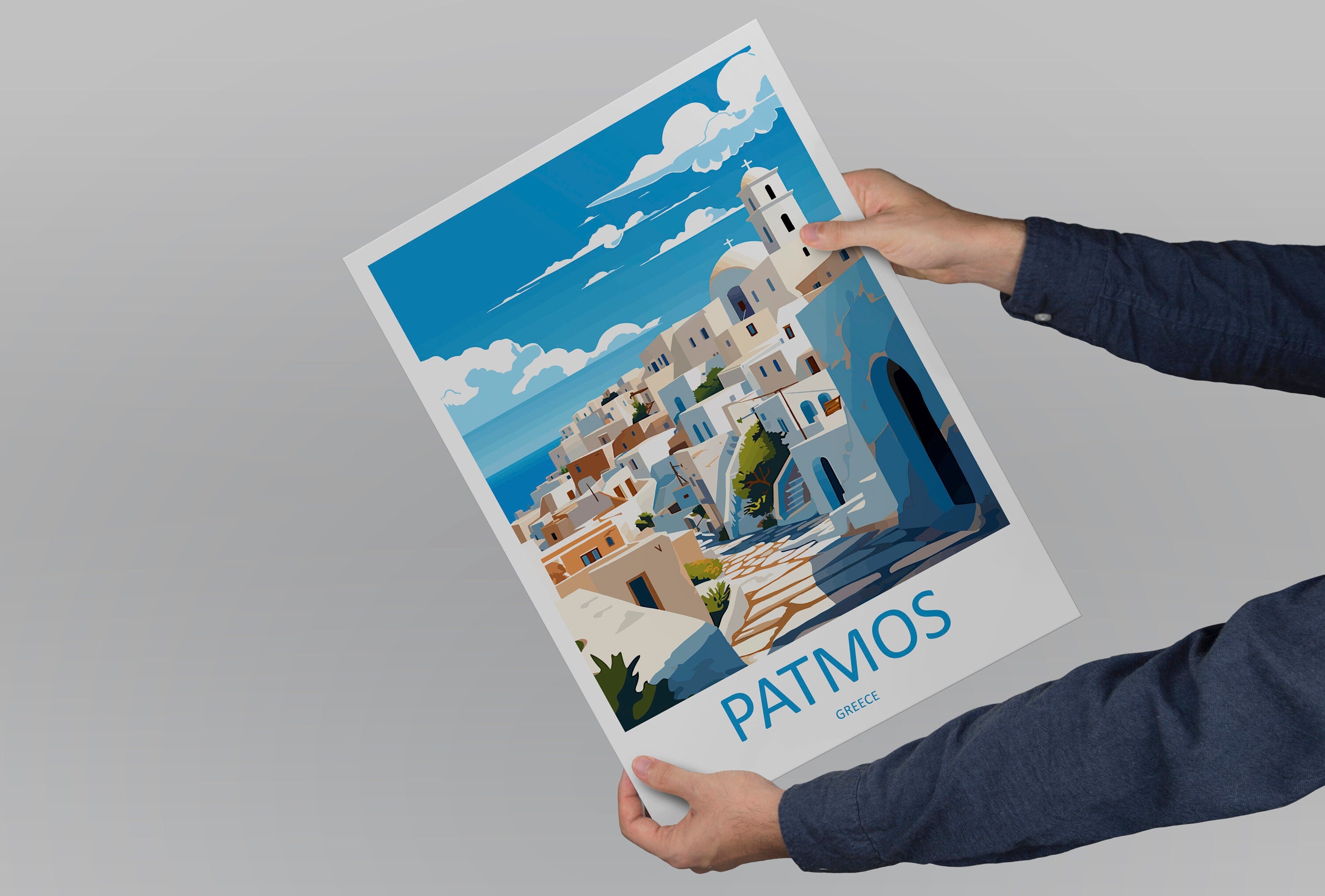 Patmos Travel Print Wall Art Patmos Greece Wall Hanging Home Decoration Patmos Gift Art Lovers Wall Art Print Patmos Greek Print Art Patmos