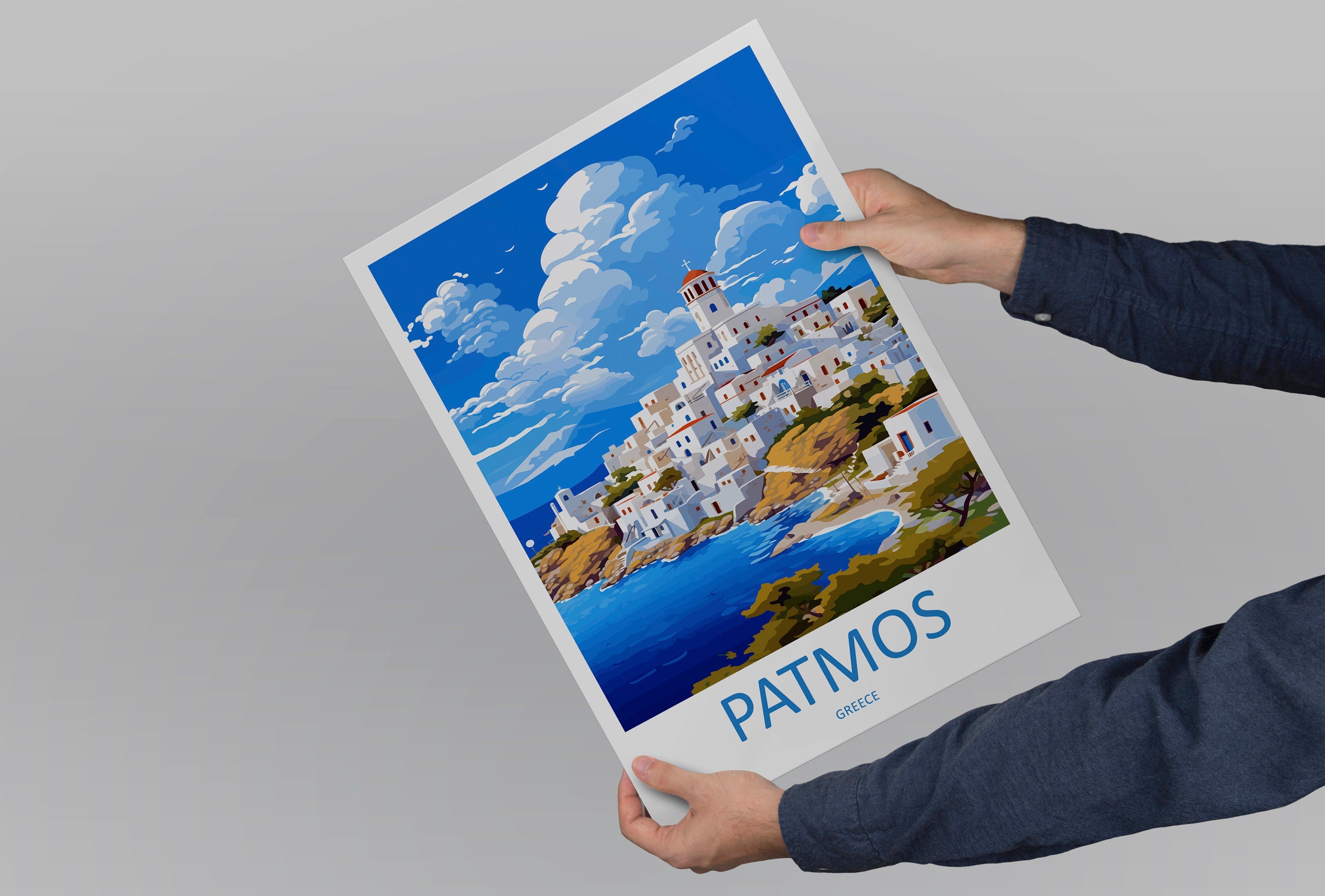 Patmos Travel Print Wall Art Patmos Greece Wall Hanging Home Decoration Patmos Gift Art Lovers Wall Art Print Patmos Greek Print Art Patmos