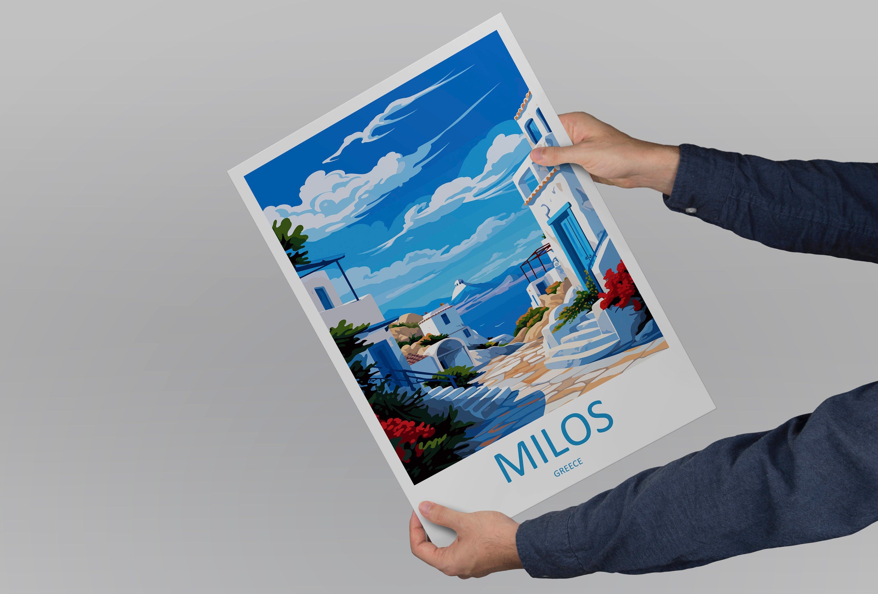 Milos Travel Print Wall Art Milos Greece Wall Hanging Home Decoration Milos Gift Art Lovers Wall Art Print Milos Greece Wall Art