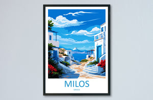 Milos Travel Print Wall Art Milos Greece Wall Hanging Home Decoration Milos Gift Art Lovers Wall Art Print Milos Greece Wall Art