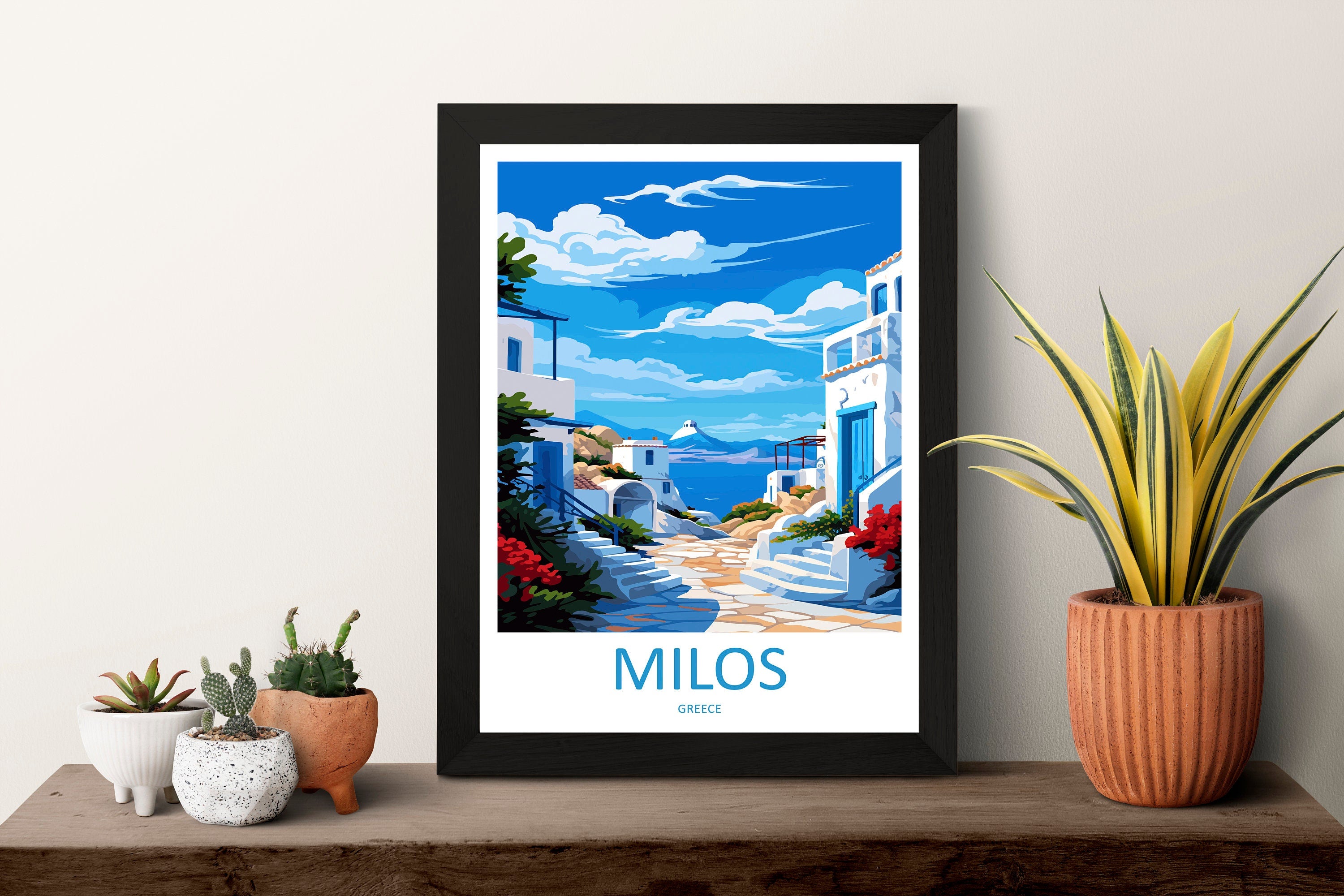 Milos Travel Print Wall Art Milos Greece Wall Hanging Home Decoration Milos Gift Art Lovers Wall Art Print Milos Greece Wall Art