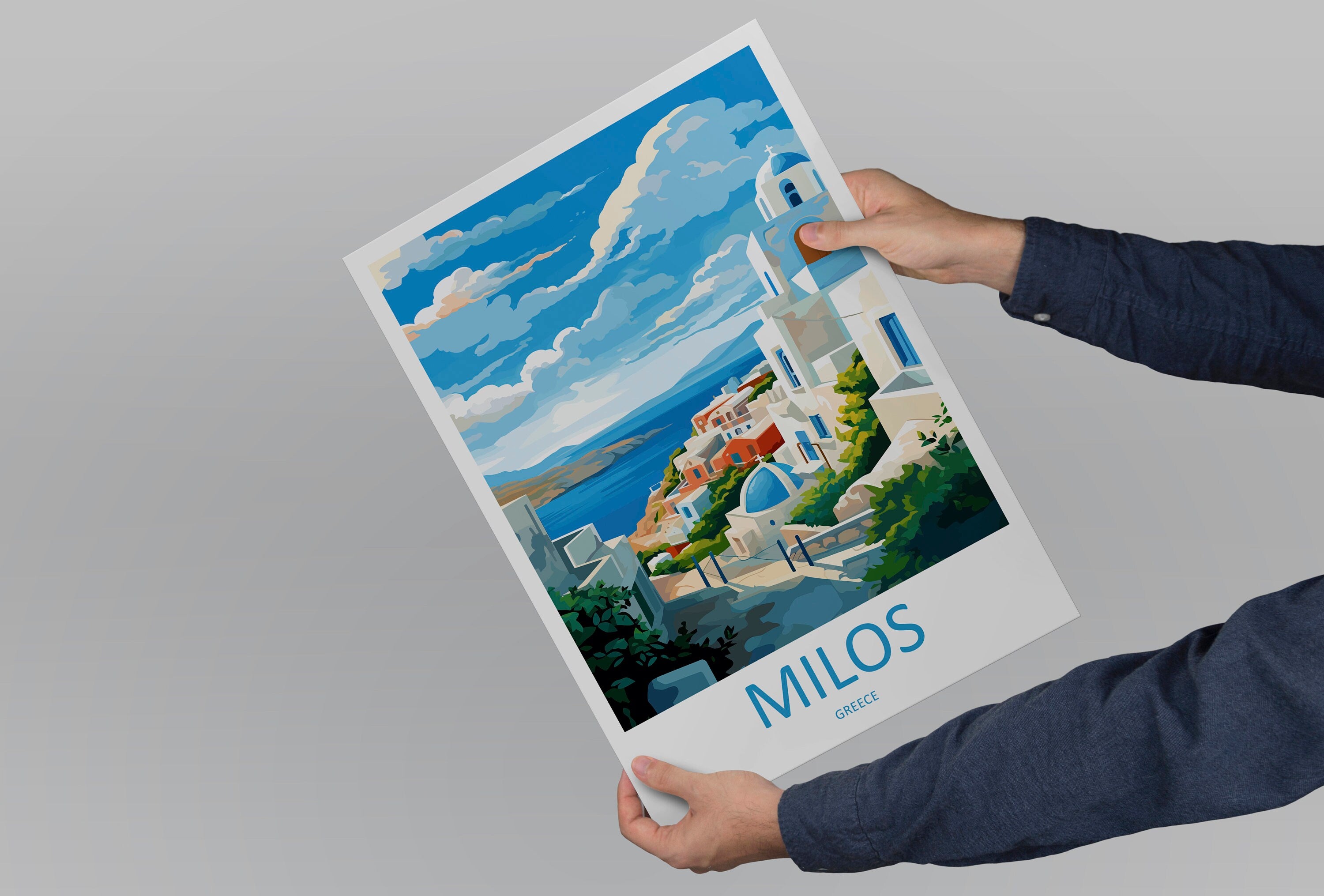 Milos Travel Print Wall Art Milos Greece Wall Hanging Home Decoration Milos Gift Art Lovers Wall Art Print Milos Greece Wall Art