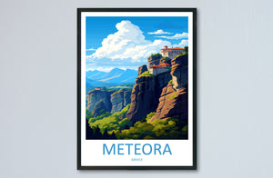 Meteora Travel Print Wall Art Meteora Greece Wall Hanging Home Decoration Meteora Gift Art Lovers Wall Art Print Meteora Wall Décor Greece