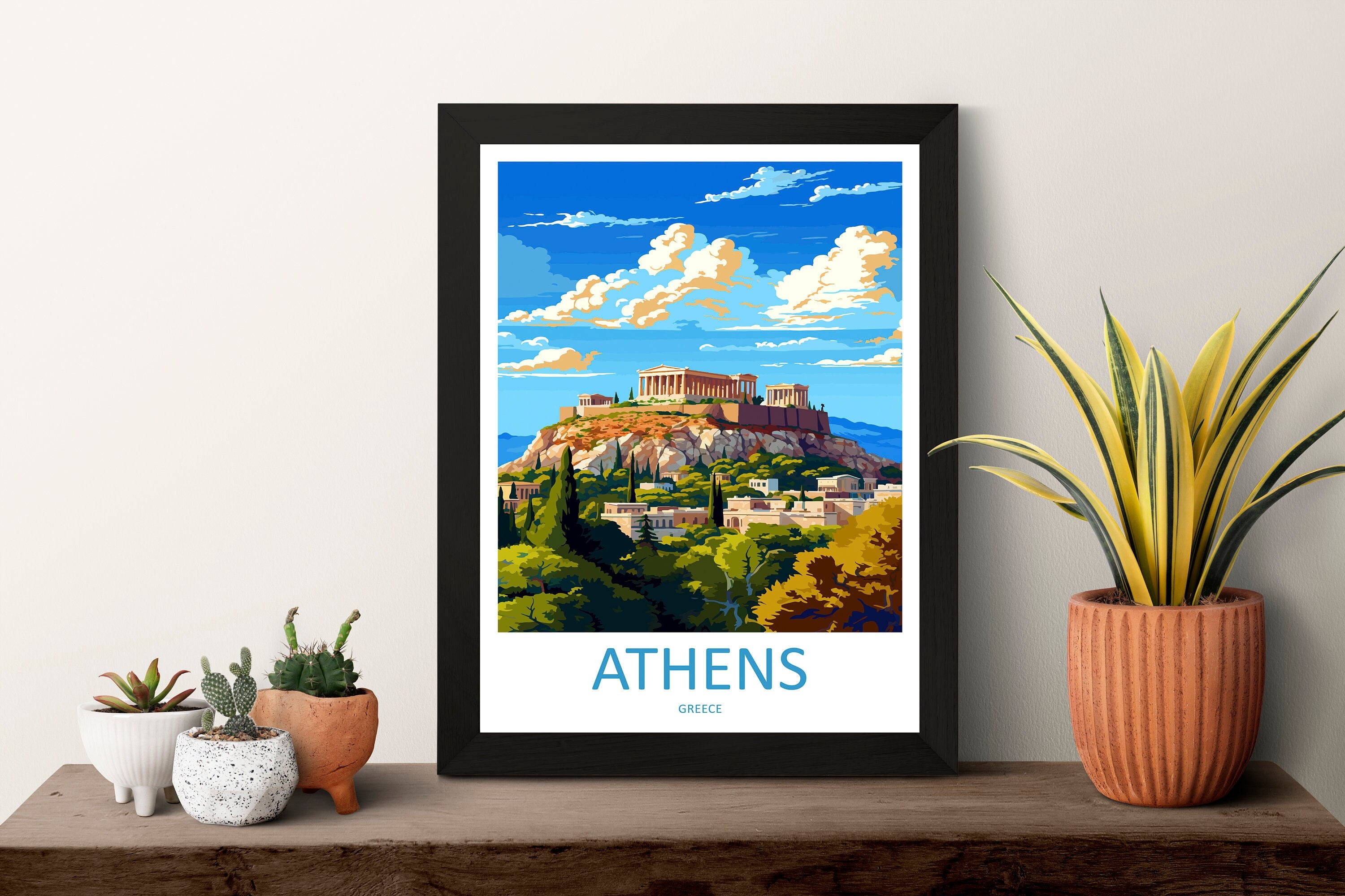 Athens Travel Print Wall Art Athens Greece Wall Hanging Home Decoration Athens Gift Art Lovers Wall Art Print Athens Greece Wall Poster Art