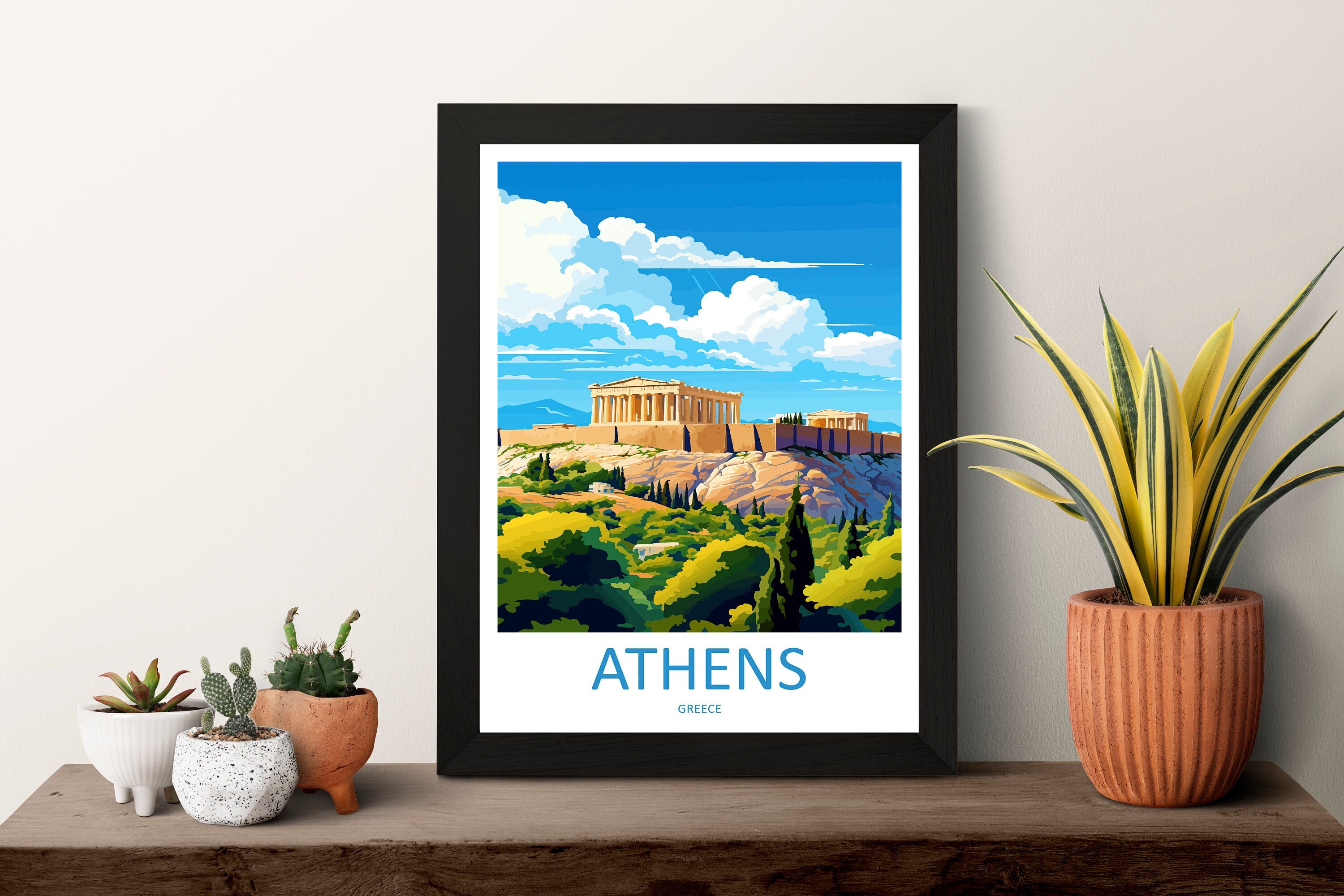 Athens Travel Print Wall Art Athens Greece Wall Hanging Home Decoration Athens Gift Art Lovers Wall Art Print Athens Greece Wall Poster Art