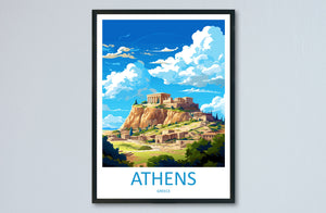 Athens Travel Print Wall Art Athens Greece Wall Hanging Home Decoration Athens Gift Art Lovers Wall Art Print Athens Greece Wall Poster Art