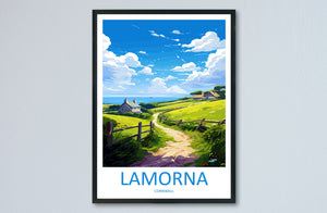 Lamorna Travel Print Wall Art Lamorna Wall Hanging Home Décor Lamorna Gift Art Lovers Cornwall Art Lover Gift