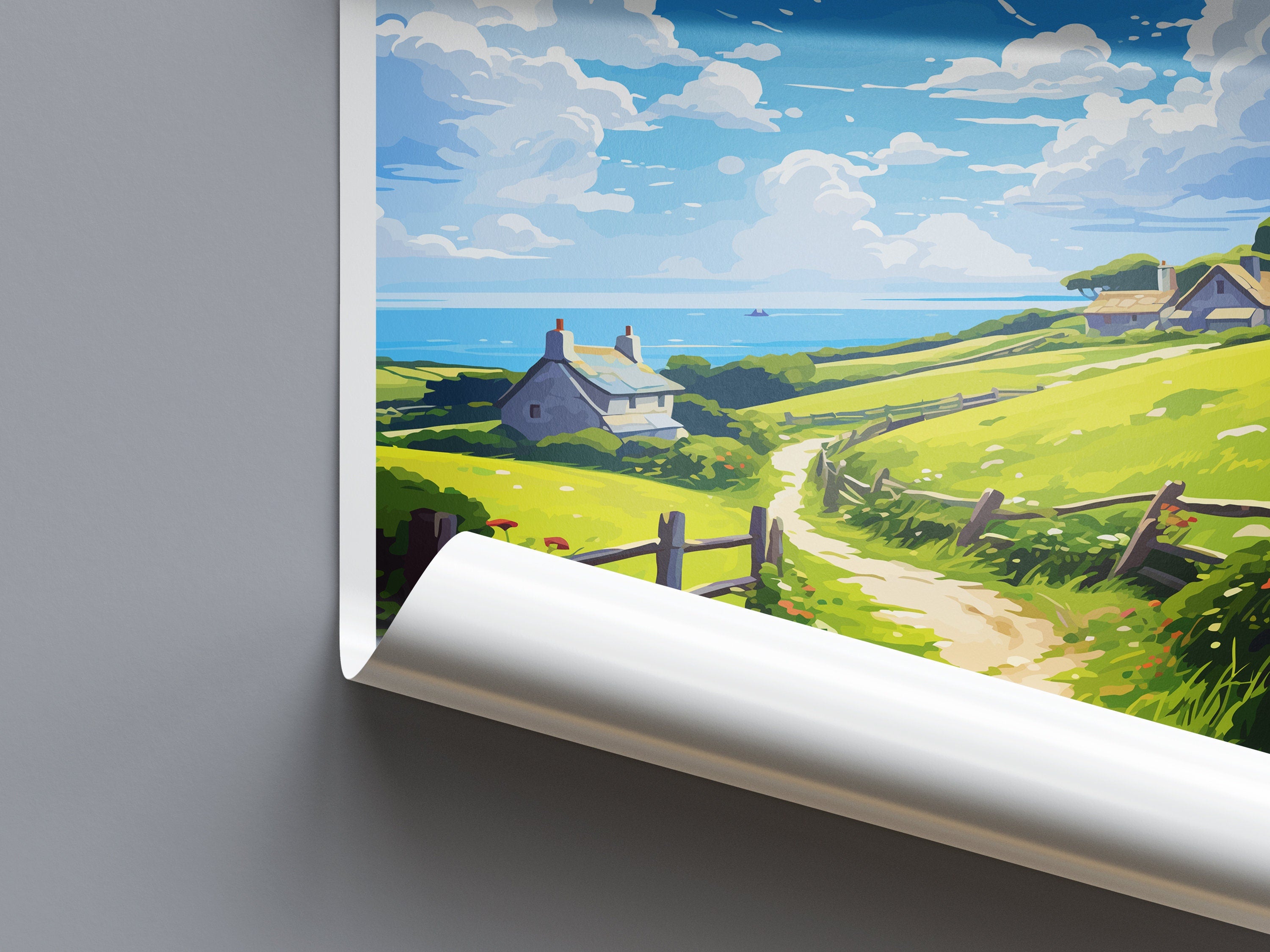 Lamorna Travel Print Wall Art Lamorna Wall Hanging Home Décor Lamorna Gift Art Lovers Cornwall Art Lover Gift