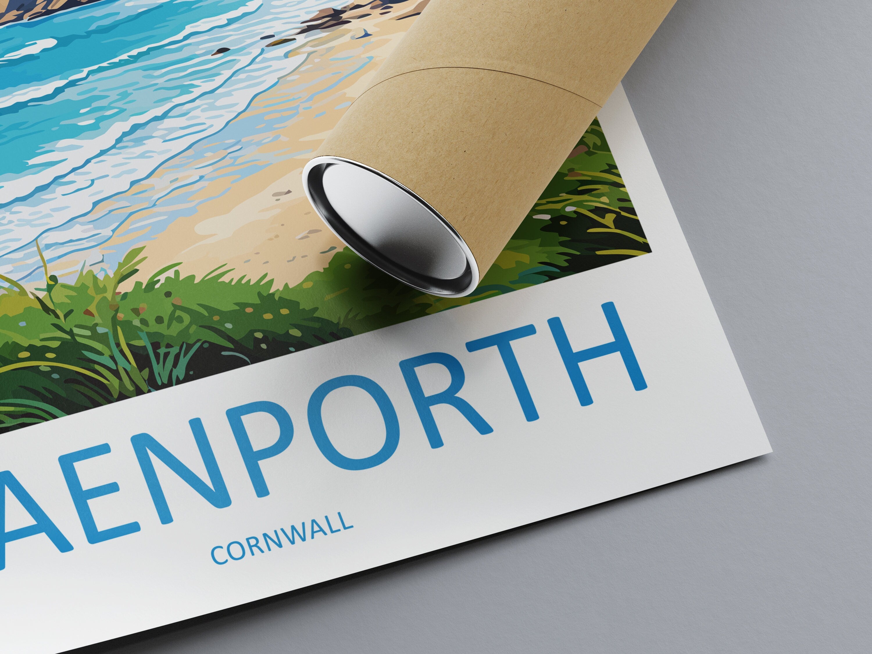 Maenporth Travel Print Wall Art Maenporth Wall Hanging Home Décor Maenporth Gift Art Lovers Cornwall Art Lover Gift Maenporth Art Poster