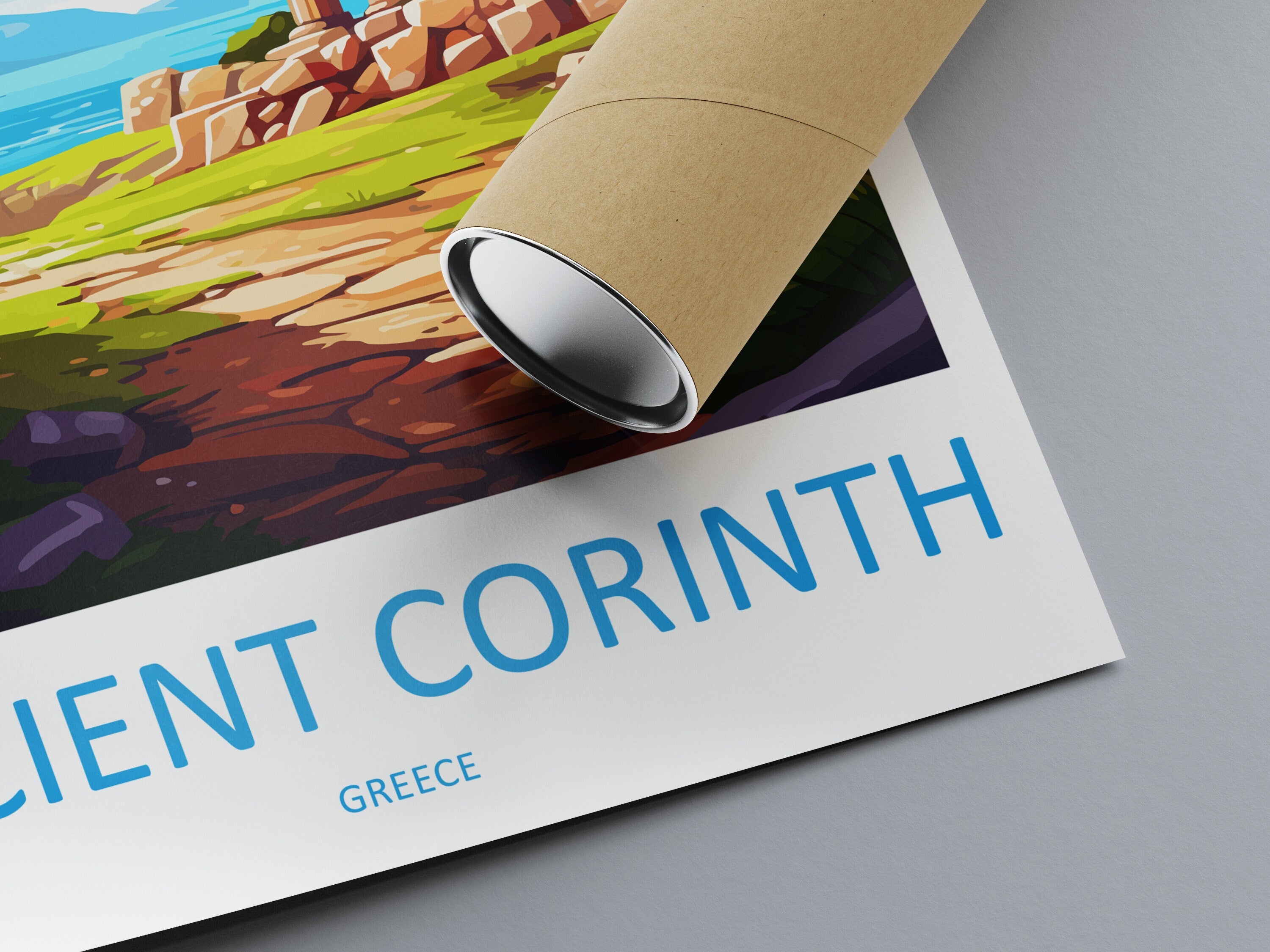 Ancient Corinth Travel Print Wall Art Ancient Corinth Wall Hanging Home Decoration Ancient Corinth Gift Art Lovers Wall Art Print Greece