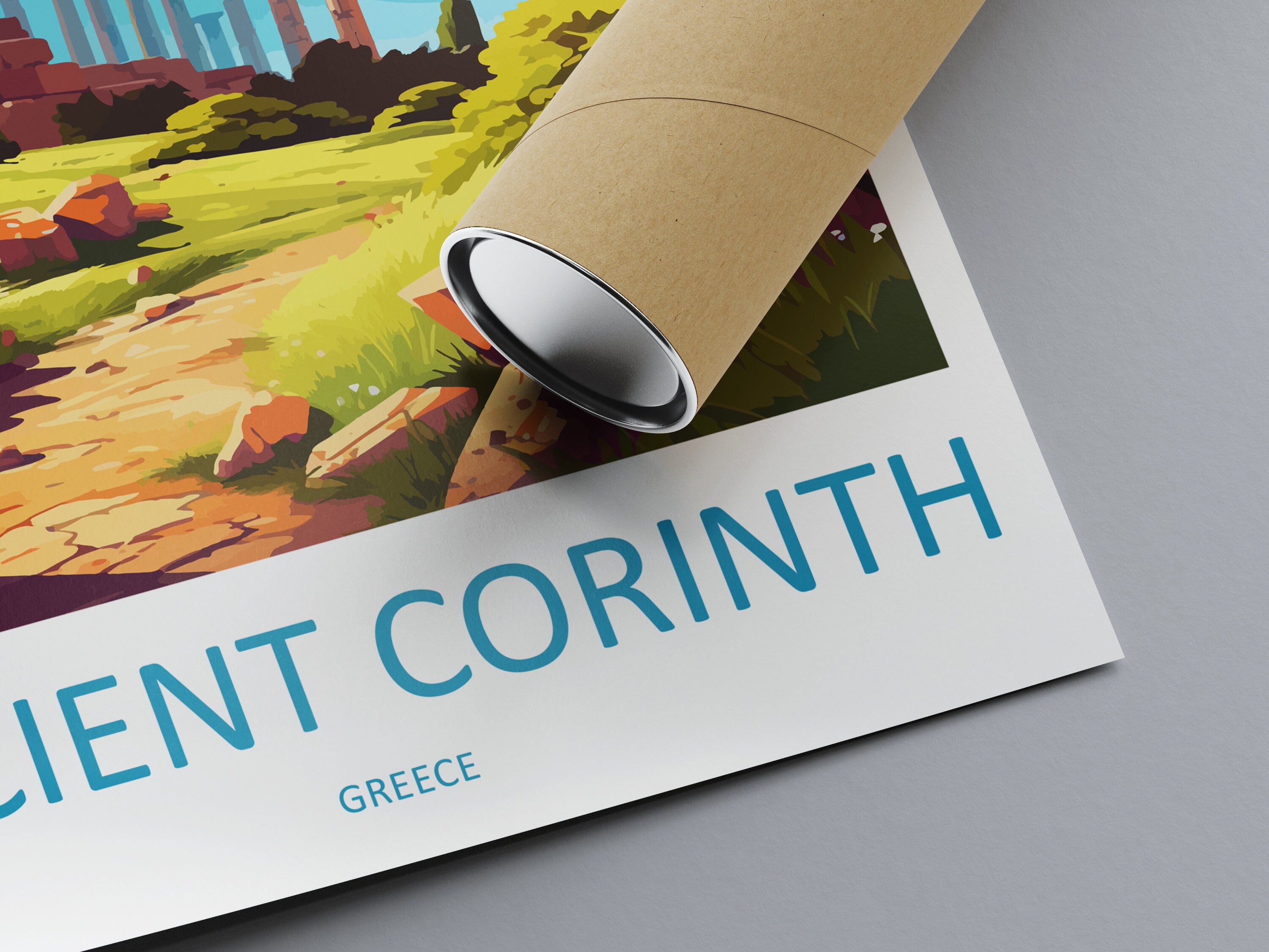 Ancient Corinth Travel Print Wall Art Ancient Corinth Wall Hanging Home Decoration Ancient Corinth Gift Art Lovers Wall Art Print Greece