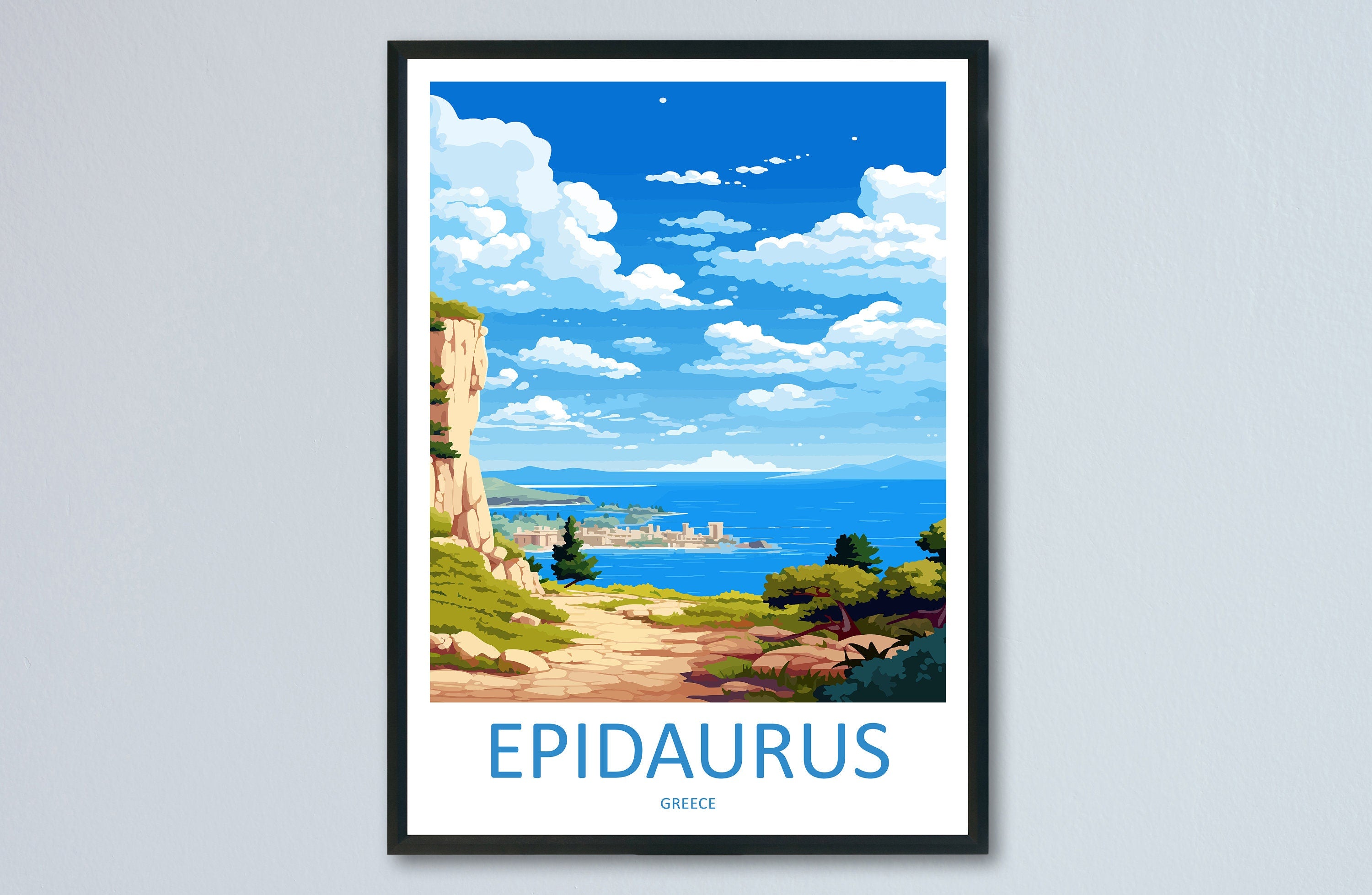 Epidaurus Travel Print Wall Art Epidaurus Wall Hanging Home Decoration Epidaurus Gift Art Lovers Wall Art Print Greece