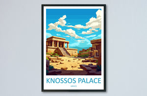 Knossos Palace Travel Print Wall Art Knossos Palace Wall Hanging Home Decoration Knossos Palace Gift Art Lovers Wall Art Print Greece