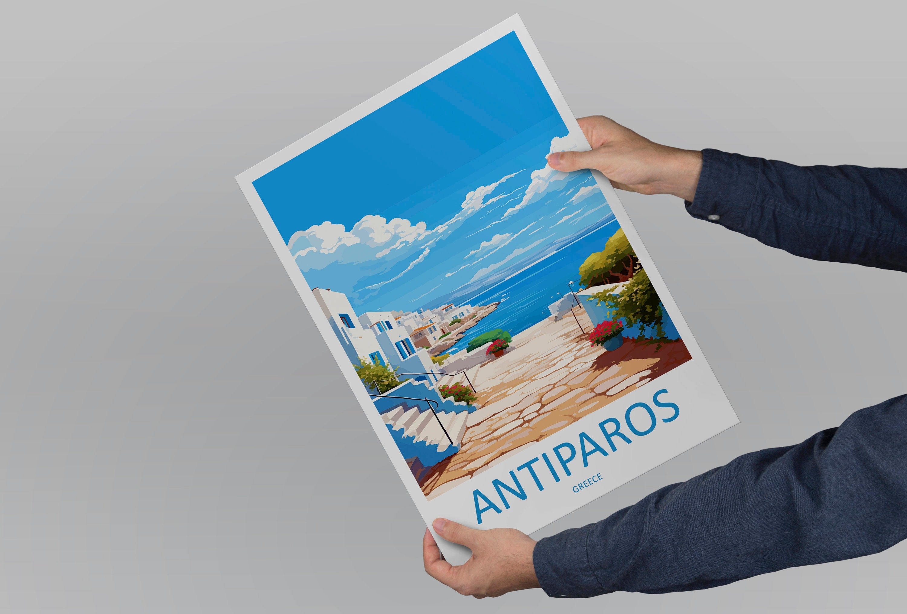 Antiparos Travel Print Wall Art Antiparos Wall Hanging Home Decoration Antiparos Gift Art Lovers Wall Art Print Greece