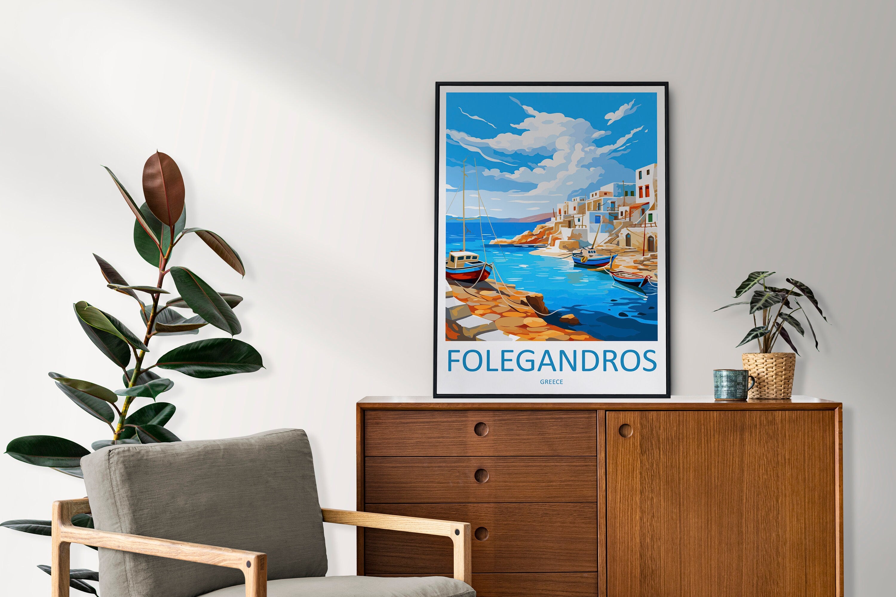 Folegandros Travel Print Wall Art Folegandros Greece Wall Hanging Home Decoration Folegandros Gift Art Lovers Art Folegandros Artwork