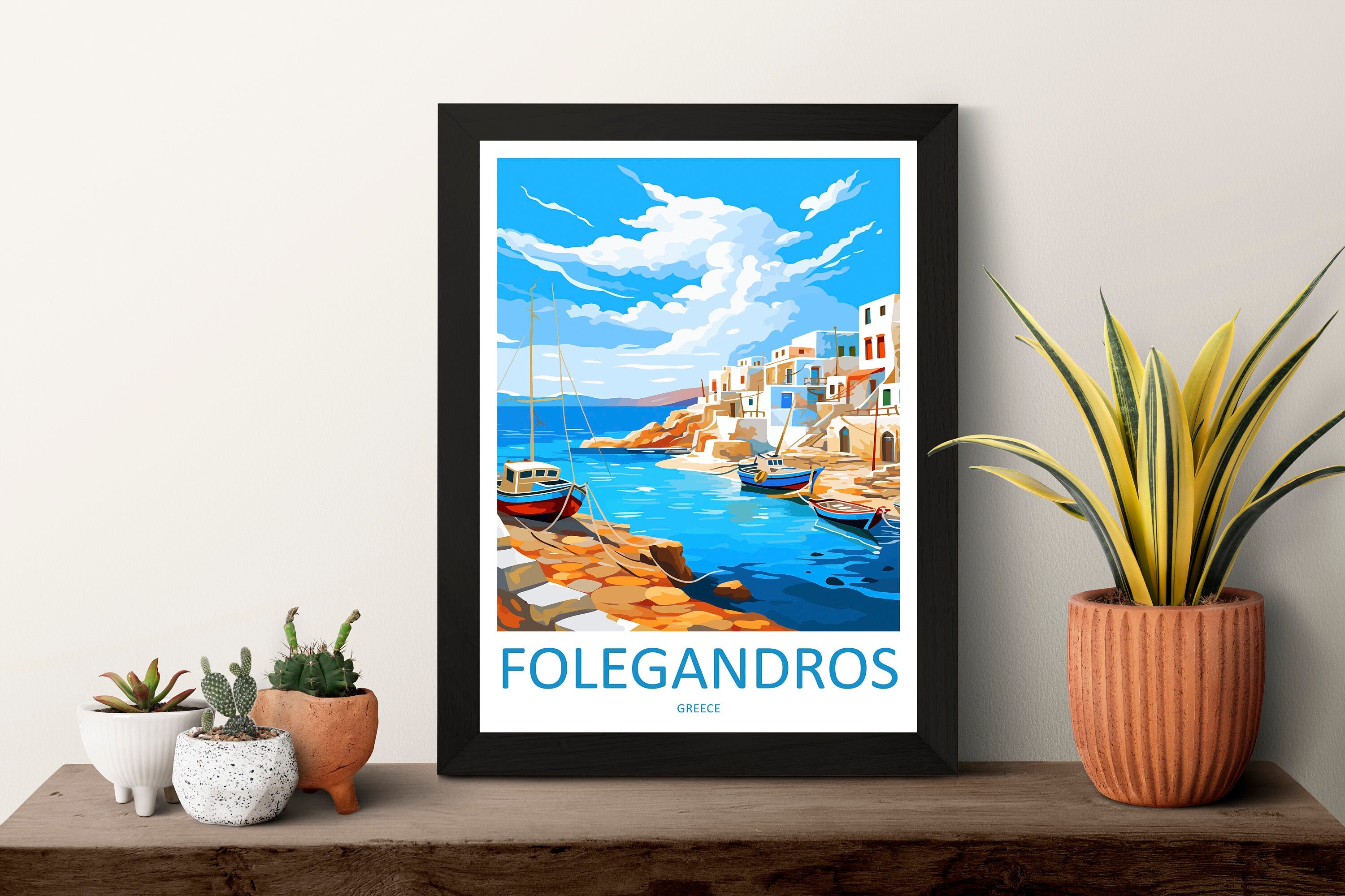 Folegandros Travel Print Wall Art Folegandros Greece Wall Hanging Home Decoration Folegandros Gift Art Lovers Art Folegandros Artwork