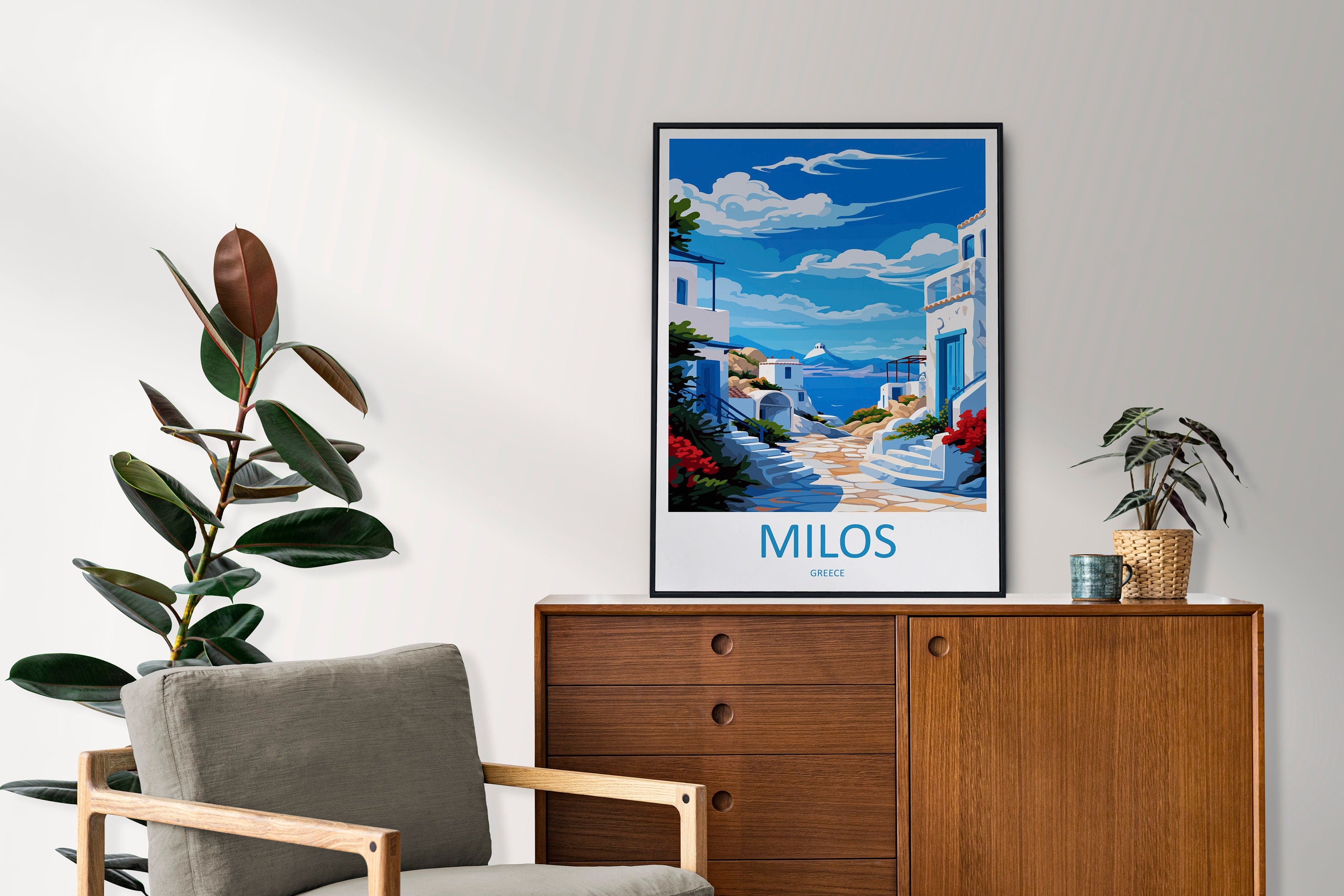 Milos Travel Print Wall Art Milos Greece Wall Hanging Home Decoration Milos Gift Art Lovers Wall Art Print Milos Greece Wall Art