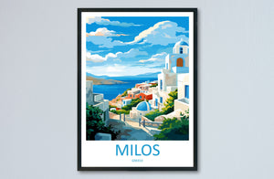 Milos Travel Print Wall Art Milos Greece Wall Hanging Home Decoration Milos Gift Art Lovers Wall Art Print Milos Greece Wall Art