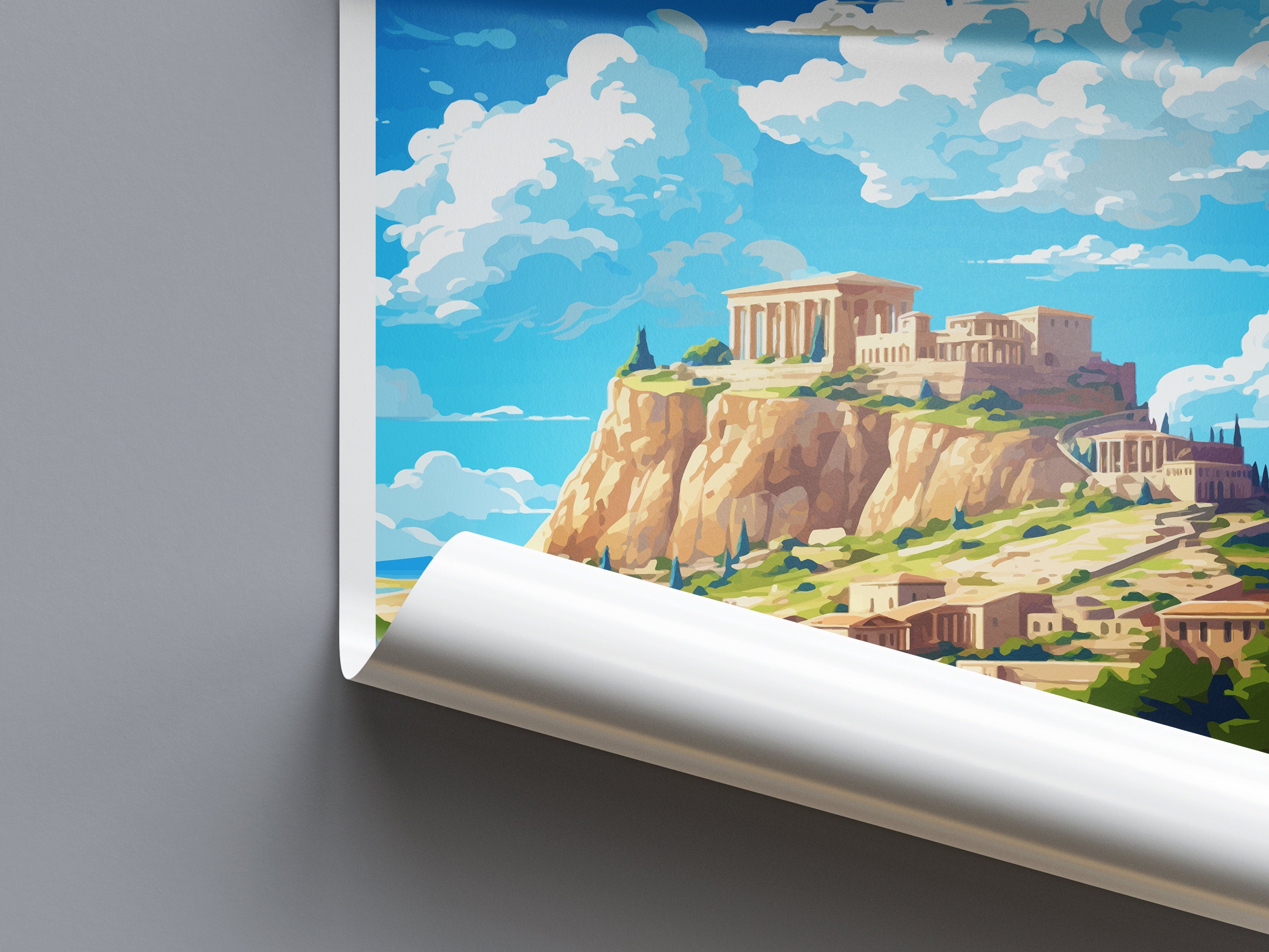 Athens Travel Print Wall Art Athens Greece Wall Hanging Home Decoration Athens Gift Art Lovers Wall Art Print Athens Greece Wall Poster Art