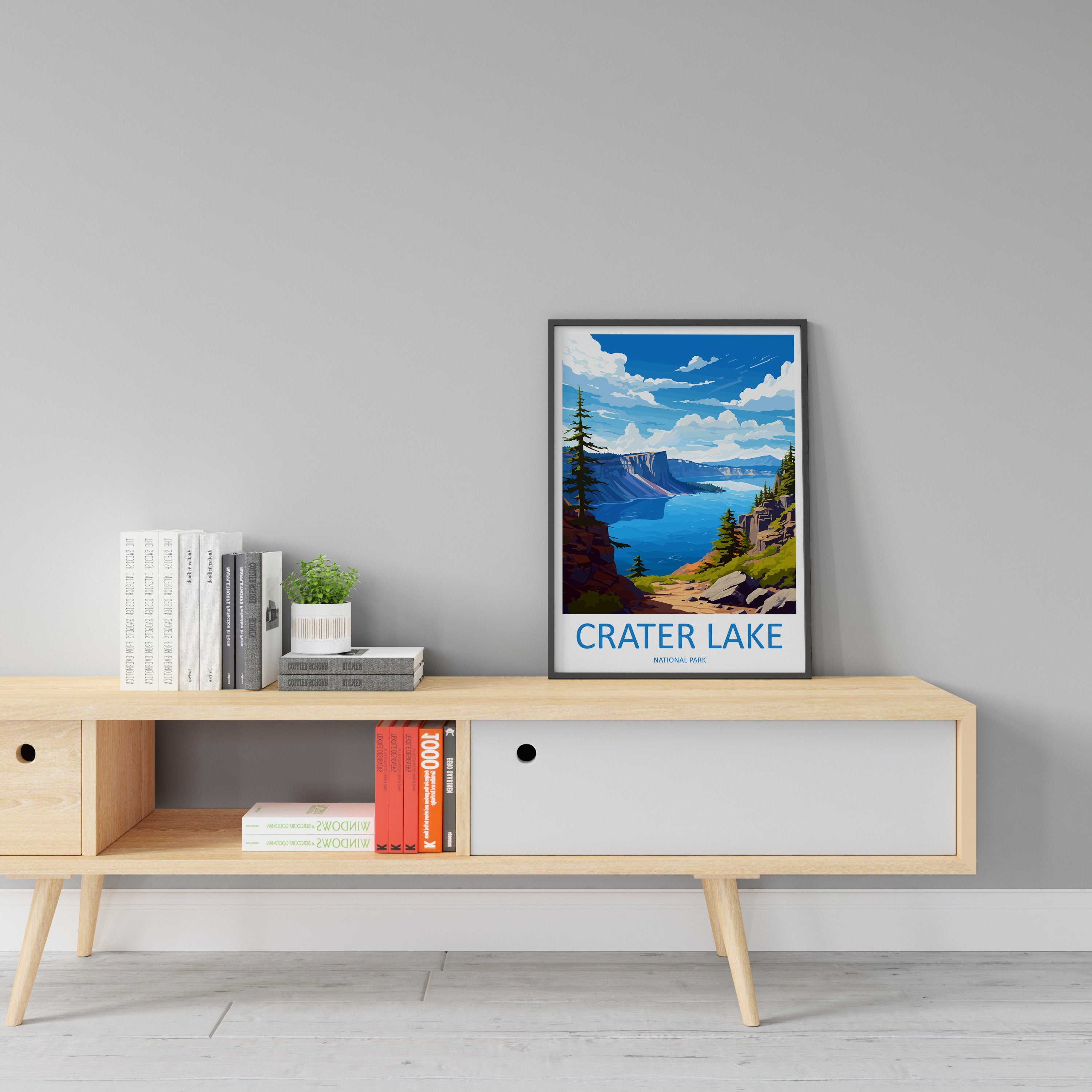 Crater Lake National Park Travel Print Wall Art Crater Lake National Park Wall Hanging Home Décor Crater Lake National Park Gift Art