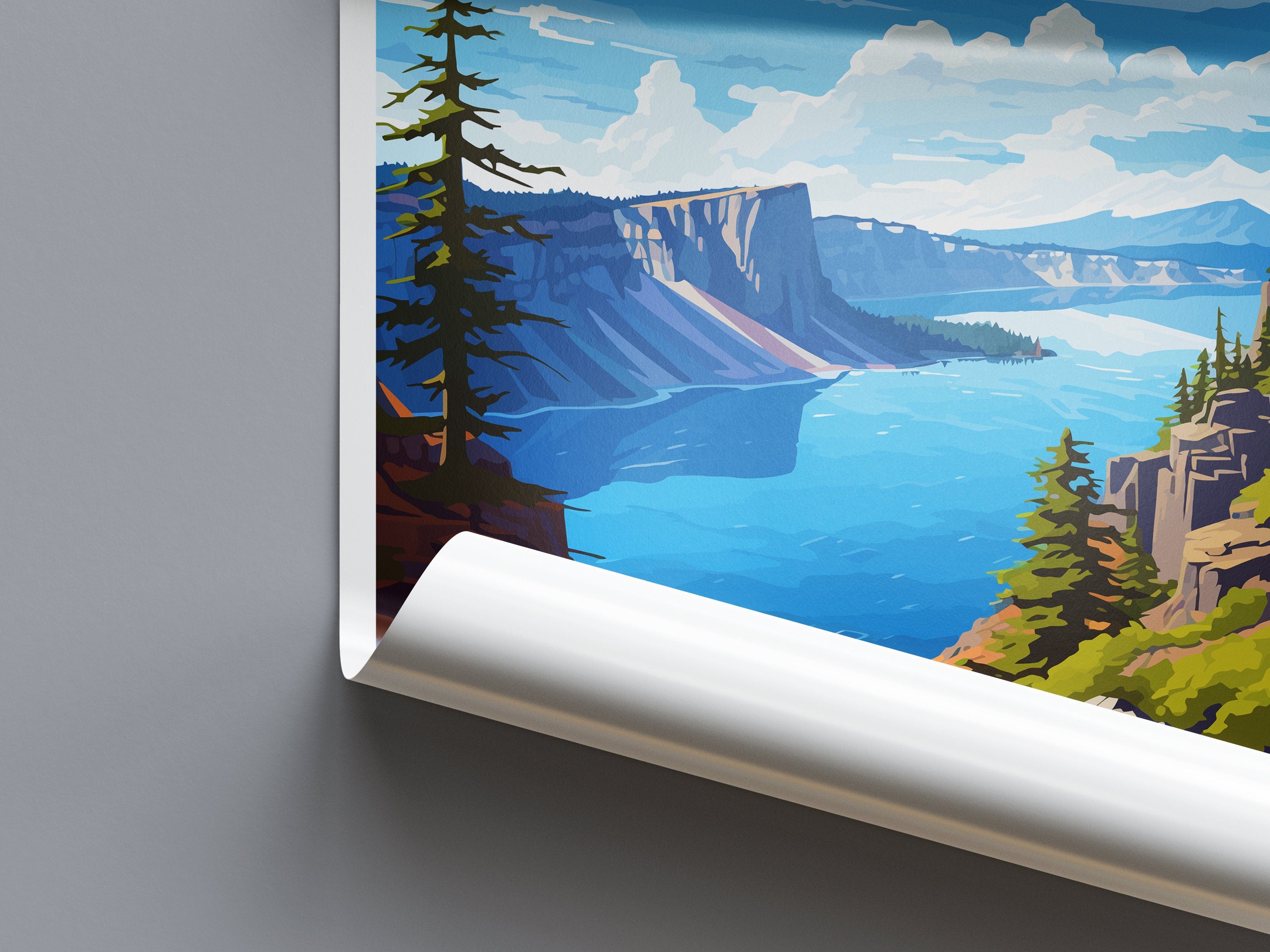 Crater Lake National Park Travel Print Wall Art Crater Lake National Park Wall Hanging Home Décor Crater Lake National Park Gift Art