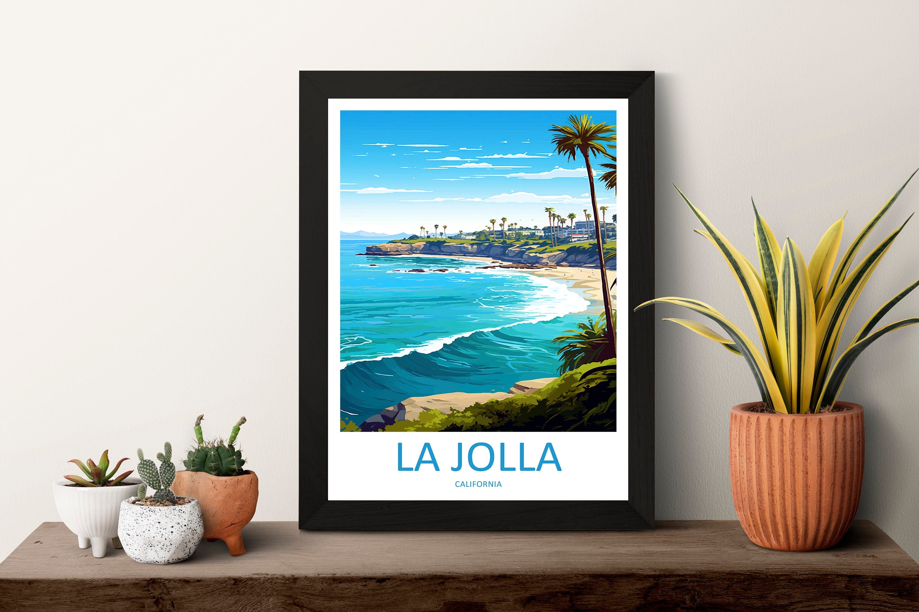 La Jolla Cove Travel Print Wall Art La Jolla Cove Wall Hanging Home Décor La Jolla Cove Gift Art Lovers California Art Lover Gift