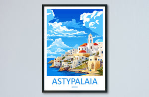 Astypalaia Travel Print Wall Art Astypalaia Wall Hanging Home Decoration Astypalaia Gift Art Lovers Wall Art Print Greece