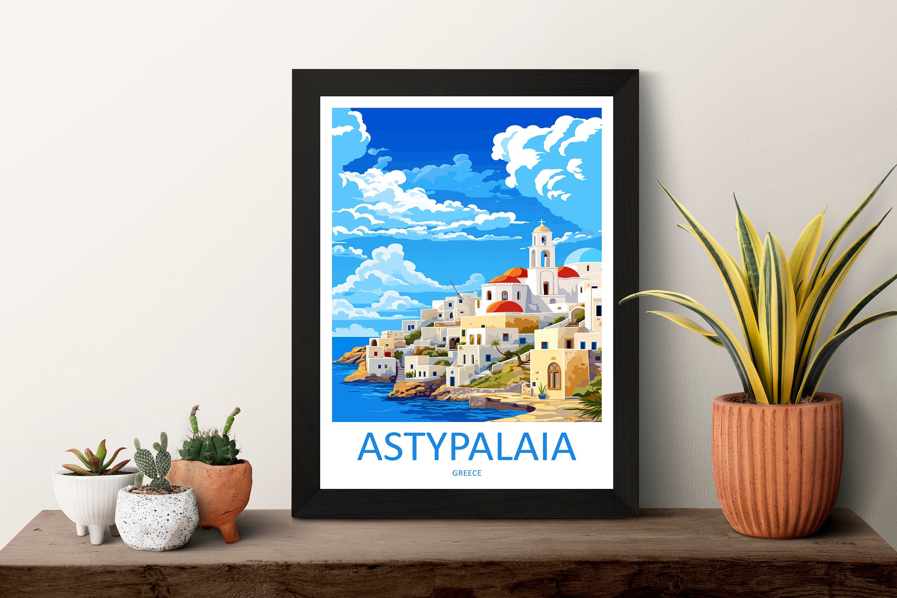 Astypalaia Travel Print Wall Art Astypalaia Wall Hanging Home Decoration Astypalaia Gift Art Lovers Wall Art Print Greece