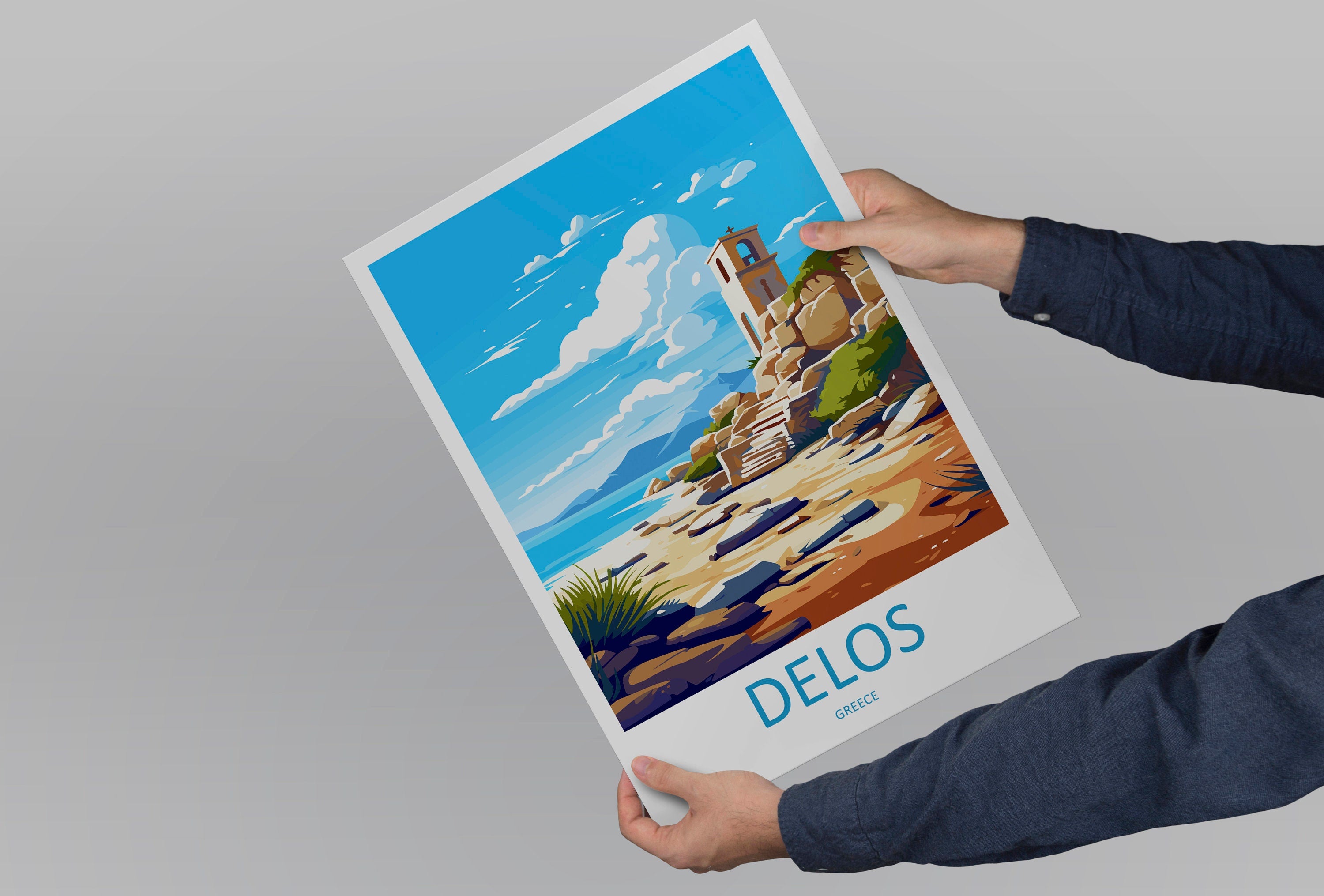 Delos Travel Print Wall Art Delos Greece Wall Hanging Home Decoration Delos Gift Art Lovers Wall Art Print Delos Greece Wall Art