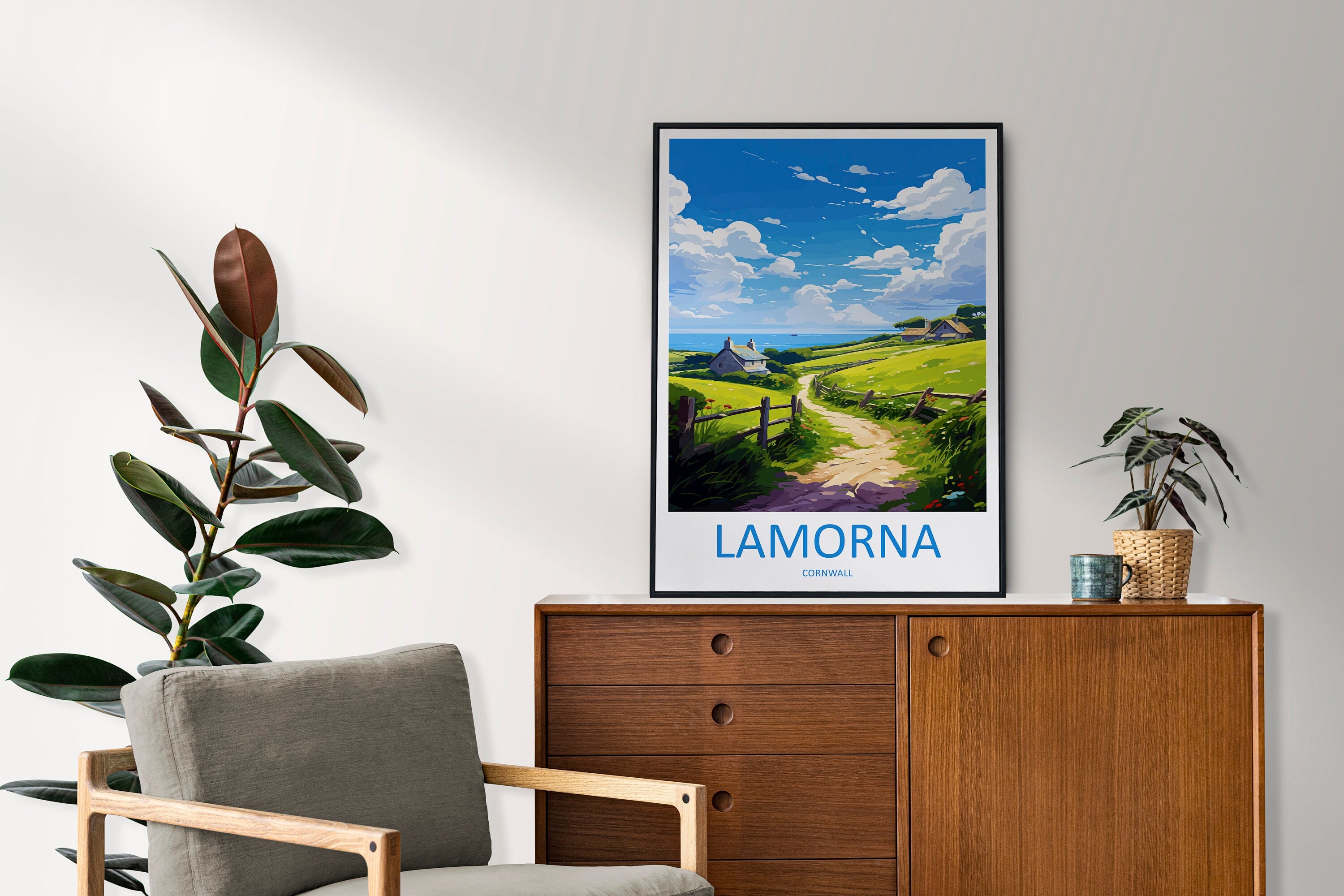 Lamorna Travel Print Wall Art Lamorna Wall Hanging Home Décor Lamorna Gift Art Lovers Cornwall Art Lover Gift