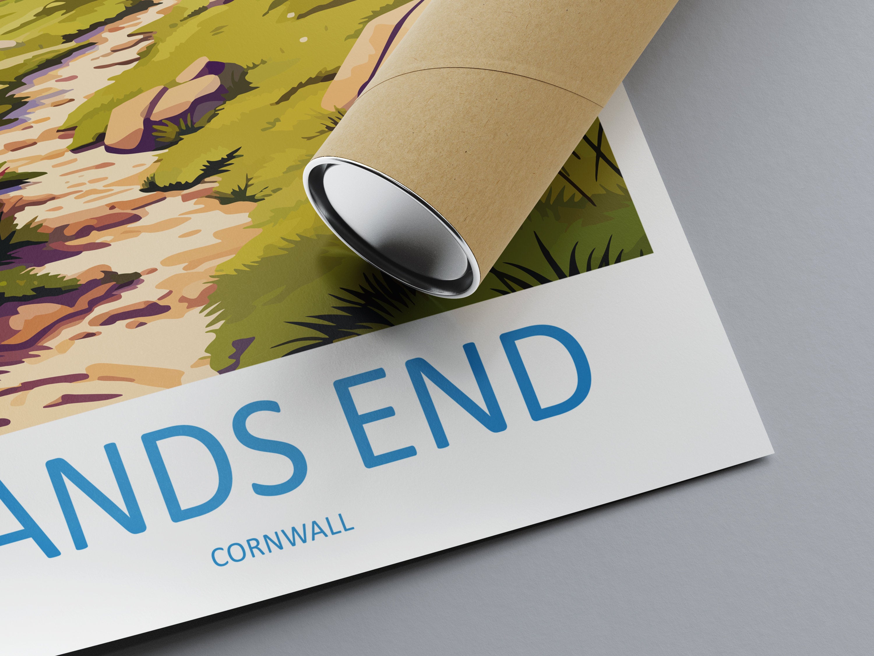 Lands End Travel Print Wall Art Lands End Wall Hanging Home Décor Lands End Gift Art Lovers Cornwall Art Lover Gift Lands End Art Poster