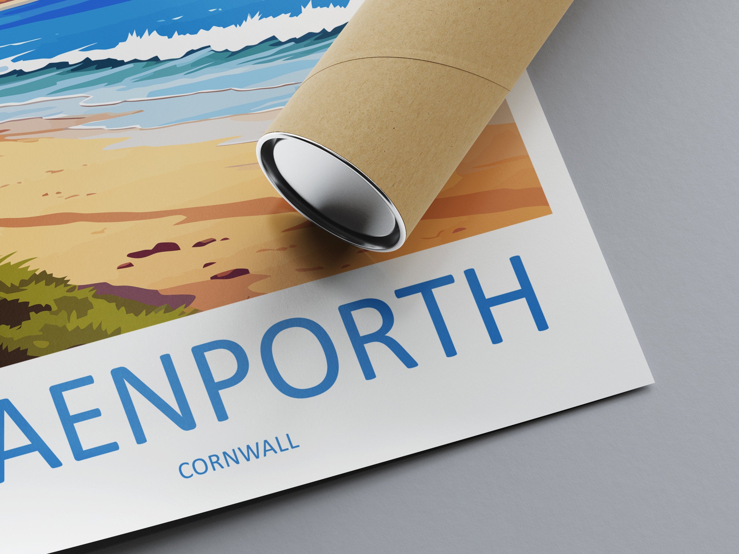 Maenporth Travel Print Wall Art Maenporth Wall Hanging Home Décor Maenporth Gift Art Lovers Cornwall Art Lover Gift Maenporth Art Poster