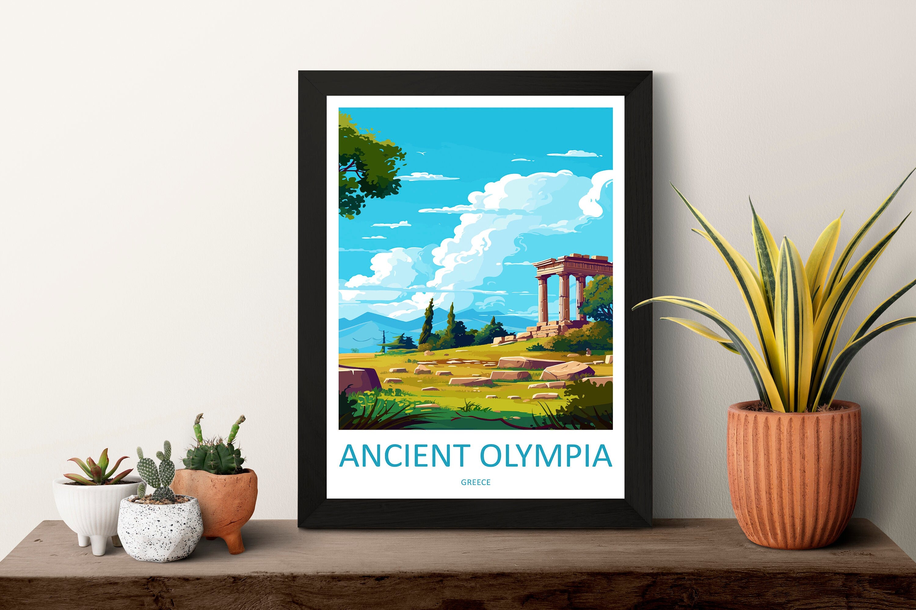 Ancient Olympia Travel Print Wall Art Ancient Olympia Wall Hanging Home Decoration Ancient Olympia Gift Art Lovers Wall Art Print Greece