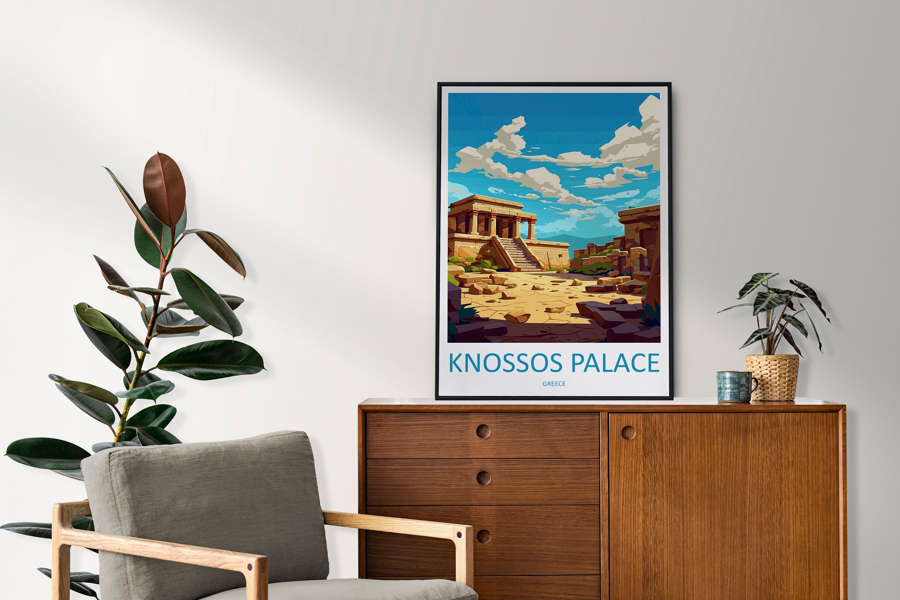 Knossos Palace Travel Print Wall Art Knossos Palace Wall Hanging Home Decoration Knossos Palace Gift Art Lovers Wall Art Print Greece