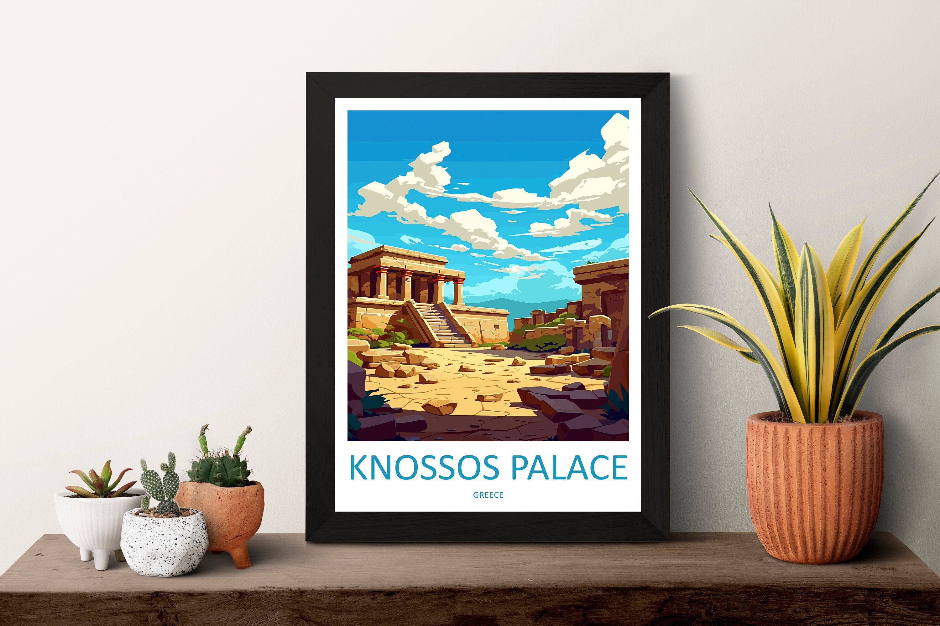 Knossos Palace Travel Print Wall Art Knossos Palace Wall Hanging Home Decoration Knossos Palace Gift Art Lovers Wall Art Print Greece