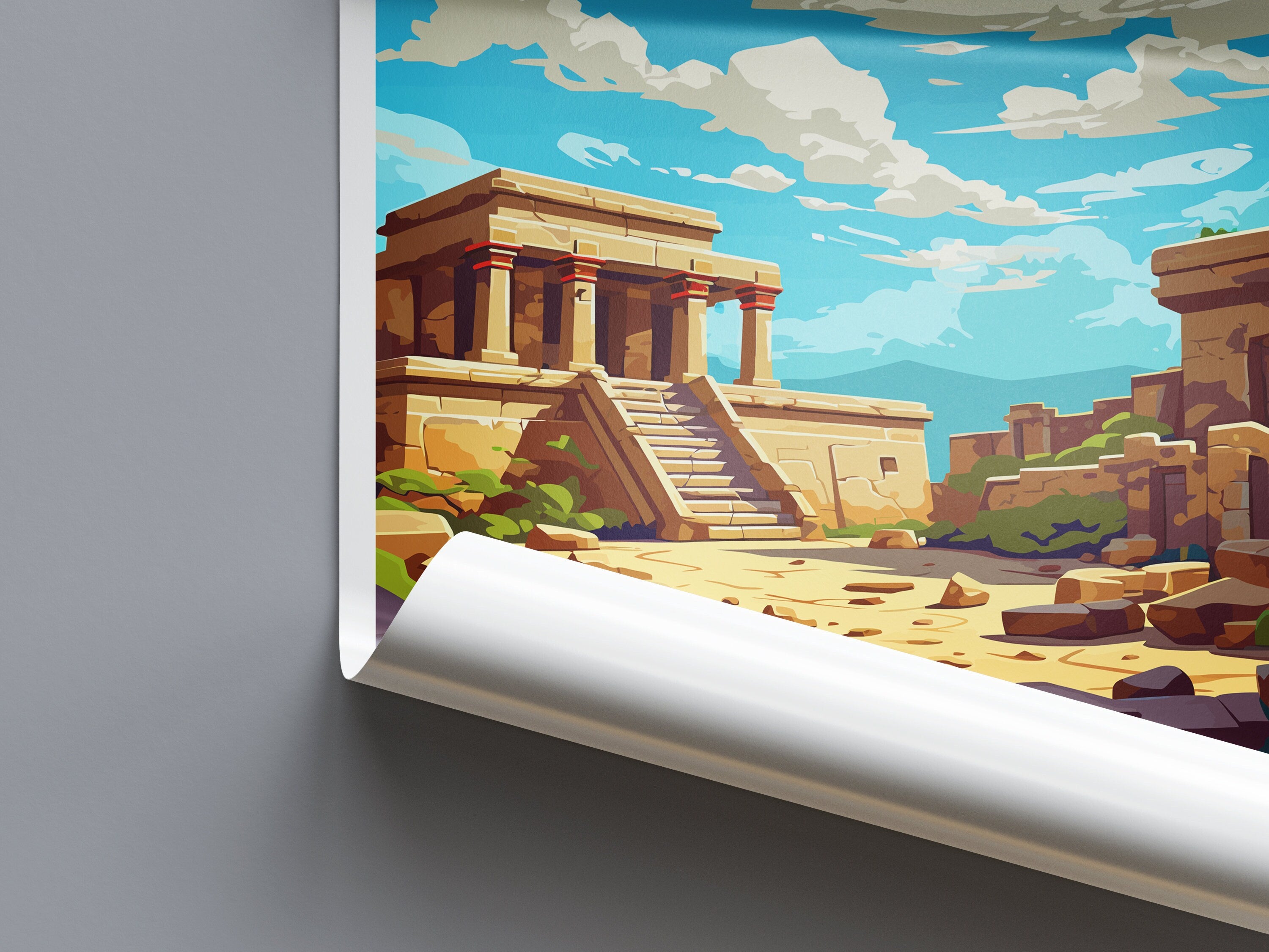 Knossos Palace Travel Print Wall Art Knossos Palace Wall Hanging Home Decoration Knossos Palace Gift Art Lovers Wall Art Print Greece