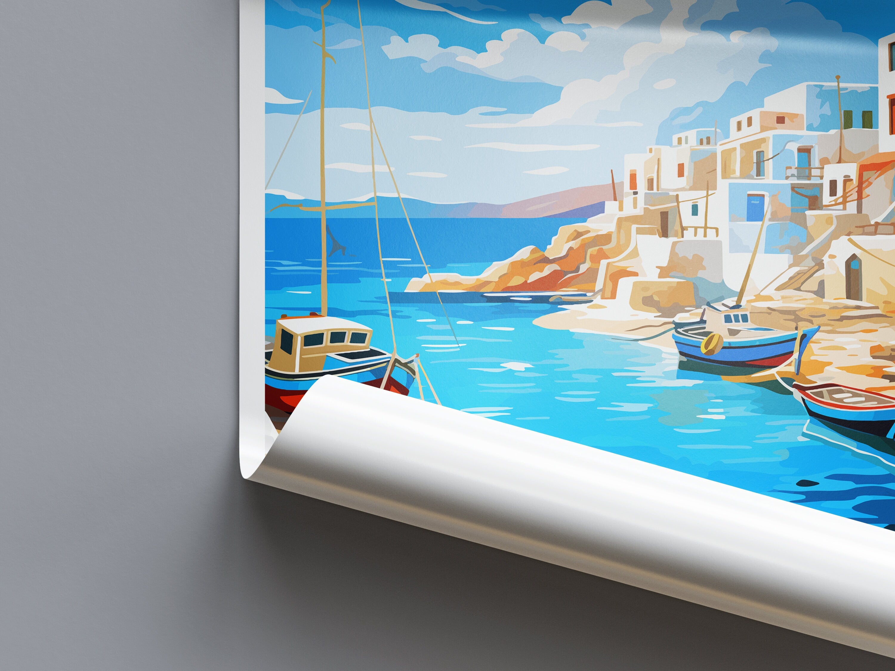 Folegandros Travel Print Wall Art Folegandros Greece Wall Hanging Home Decoration Folegandros Gift Art Lovers Art Folegandros Artwork