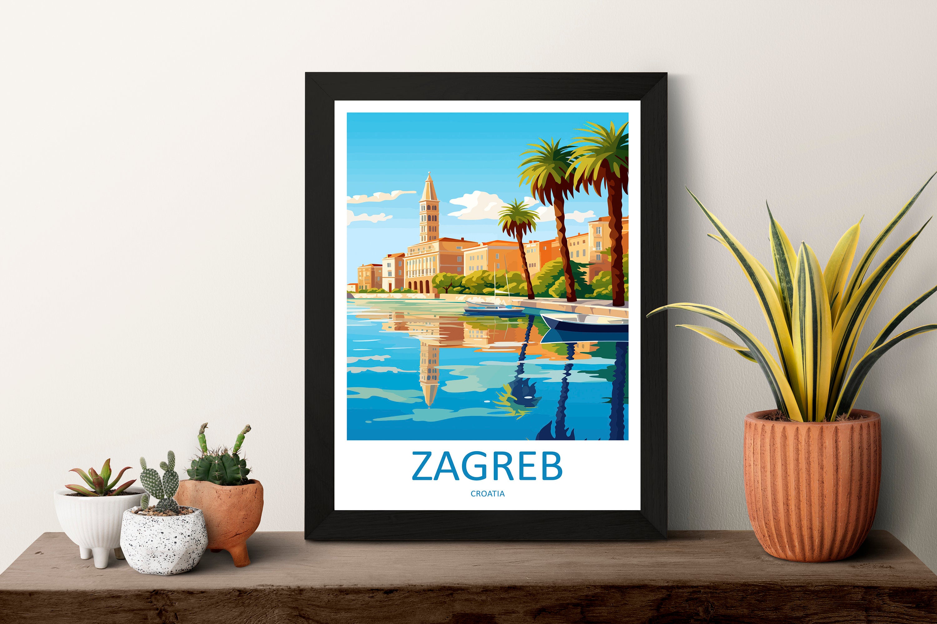 Zagreb Print Zagreb Home Décor Art Print Zagreb Wall Art Croatia Travel Print Gift Wall Hanging Zagreb Skyline Art Poster For Croatia Gift