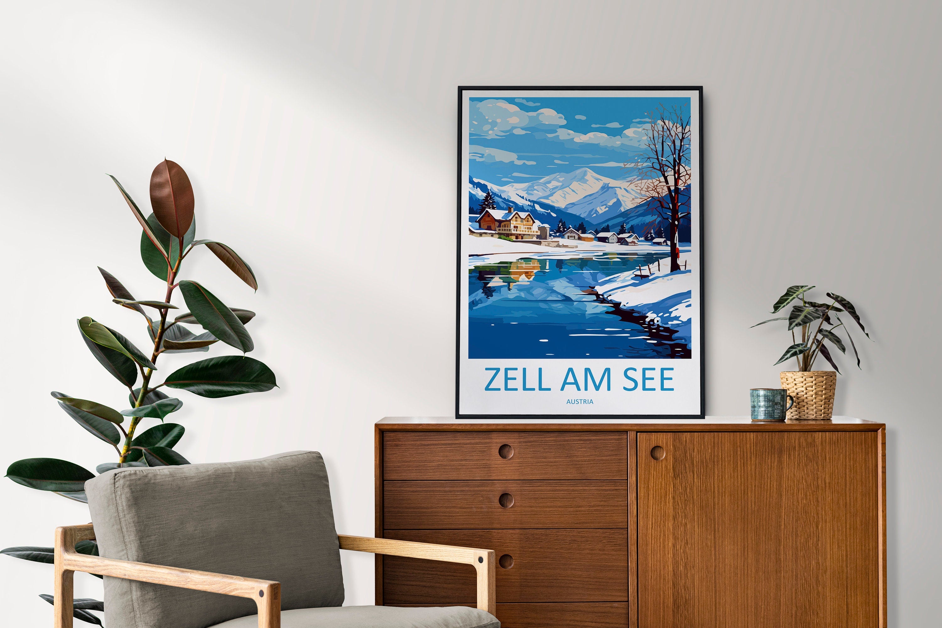 Zell Am See Print Salzburg Home Décor Zell Am See Art Print Zell Am See Wall Art for Travel Enthusiast Gift Wall Hanging Zell Am See Poster